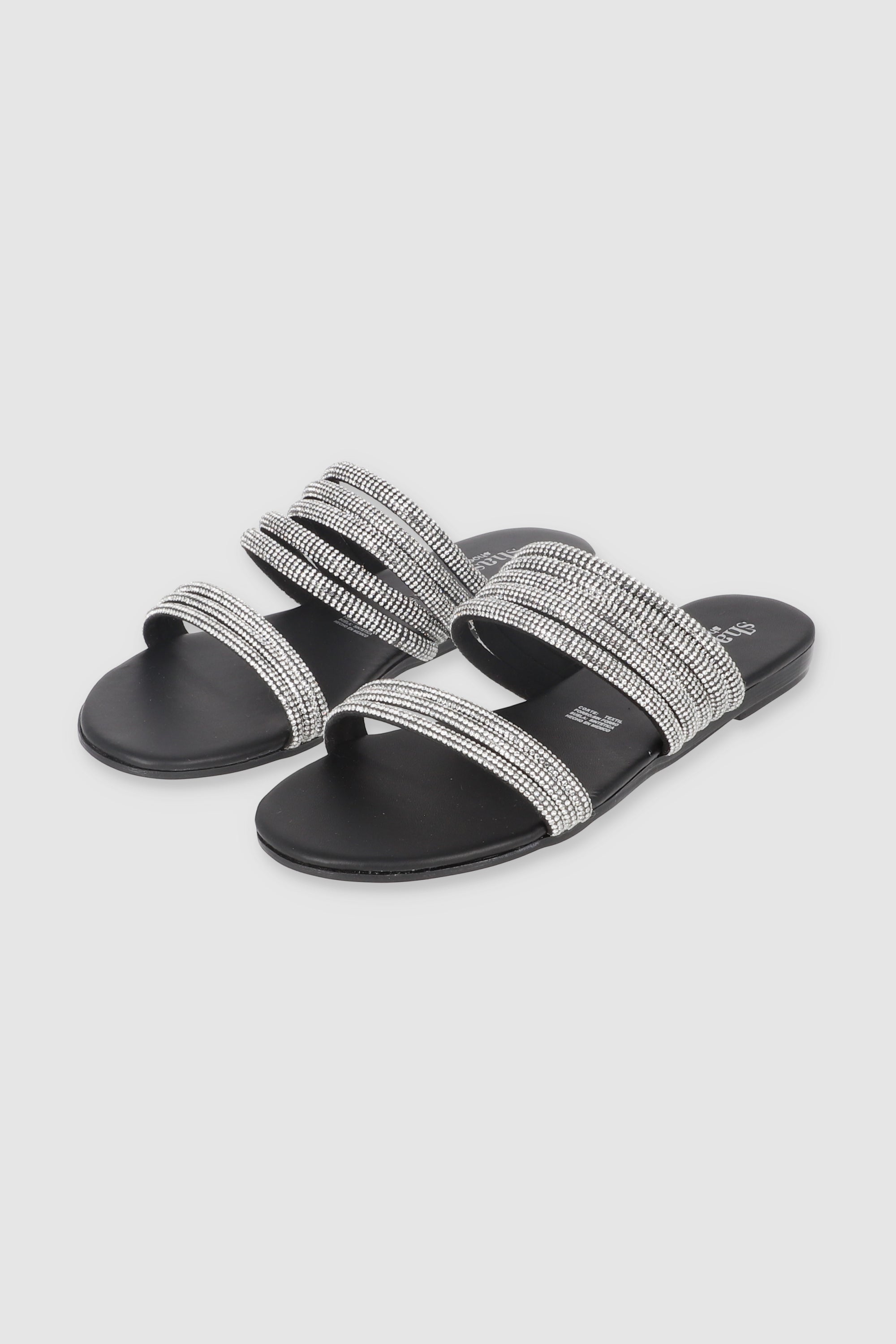 Multi Multi strips sandal BLACK