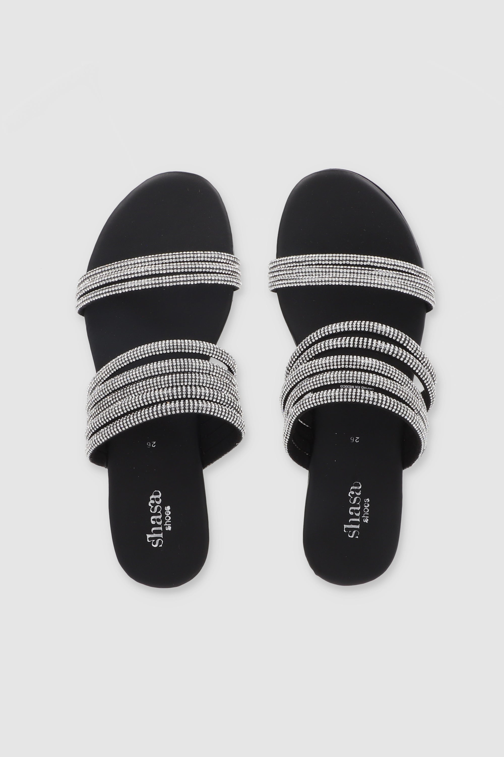 Multi Multi strips sandal BLACK