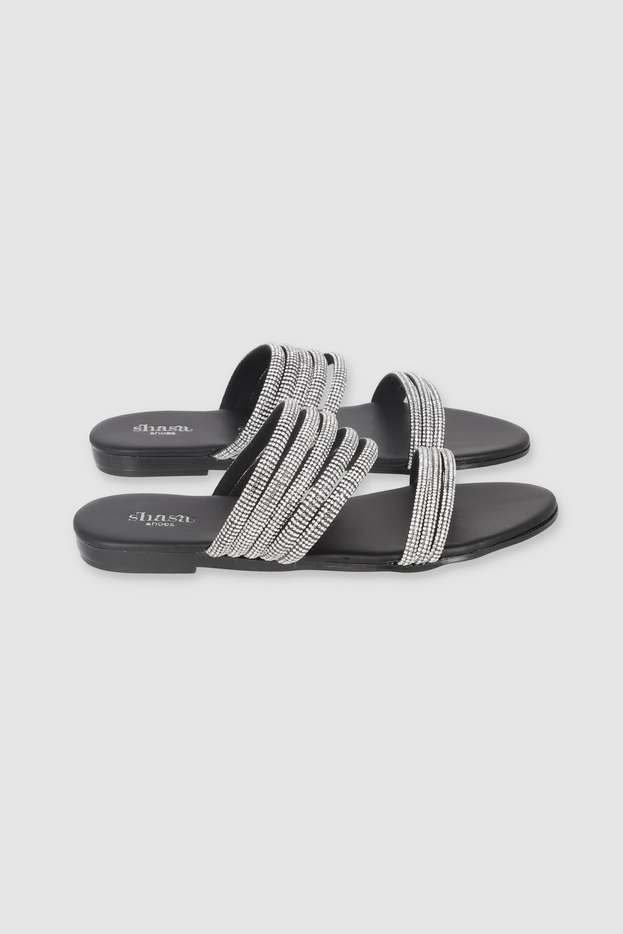 Multi Multi strips sandal BLACK