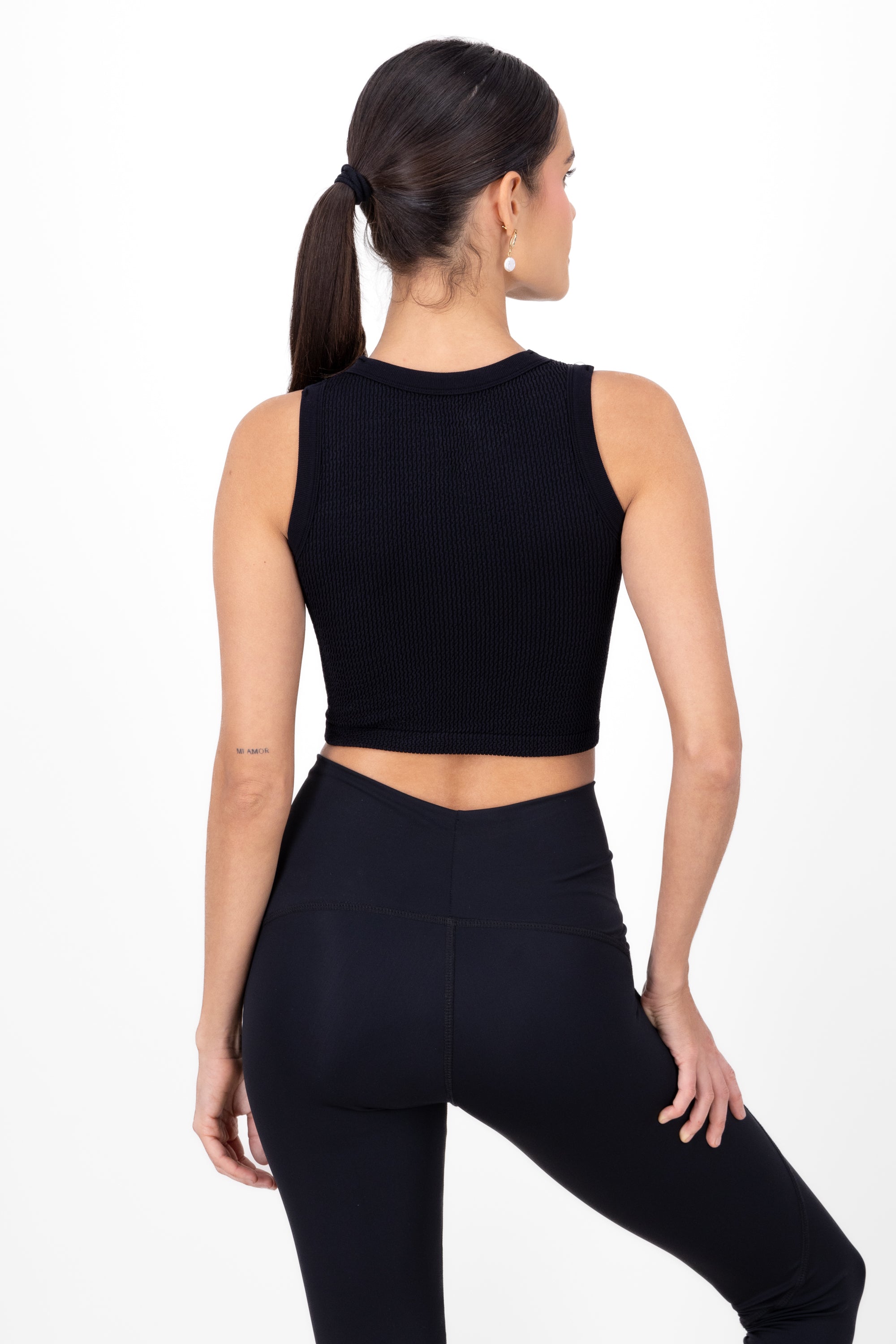 Top seamless liso NEGRO