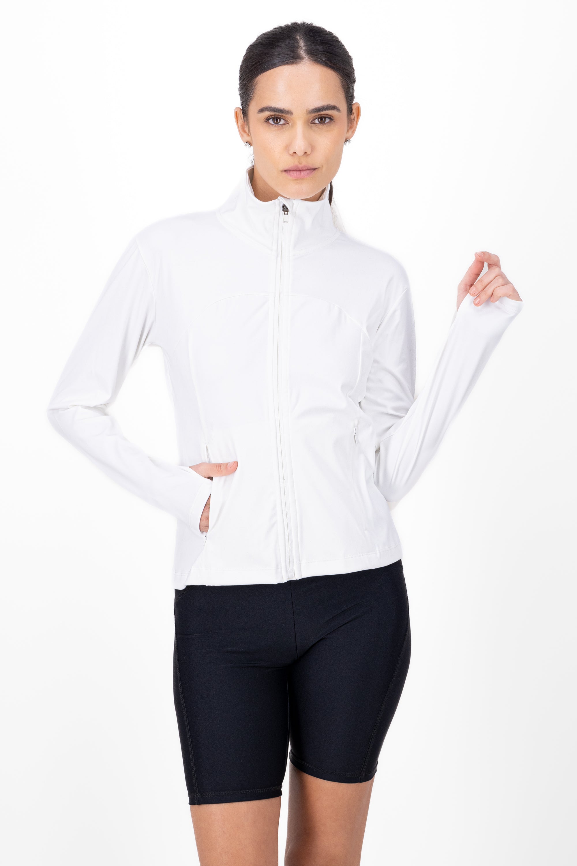 Light sports sweatshirt WHITE