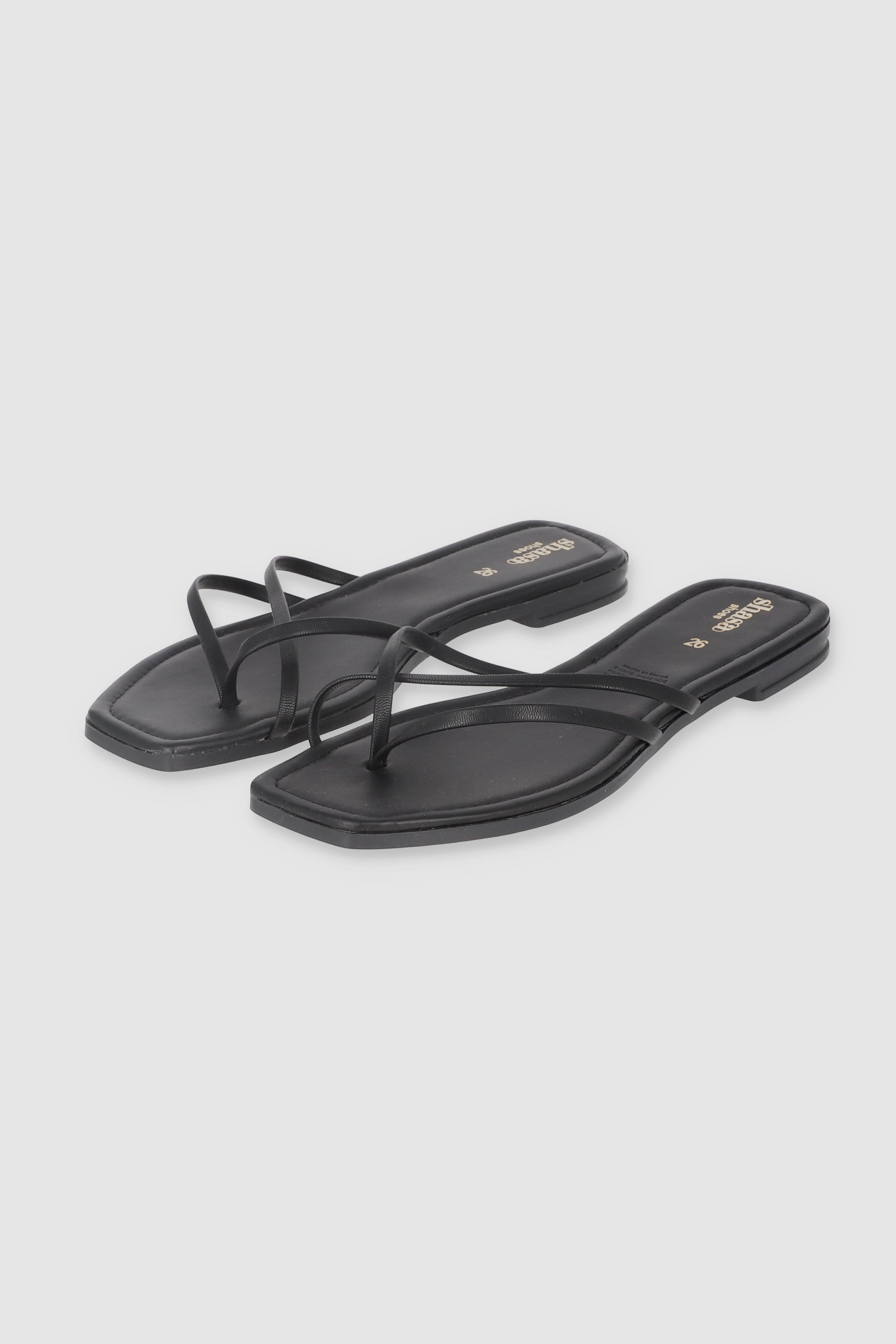 Minimalist sandal strips BLACK