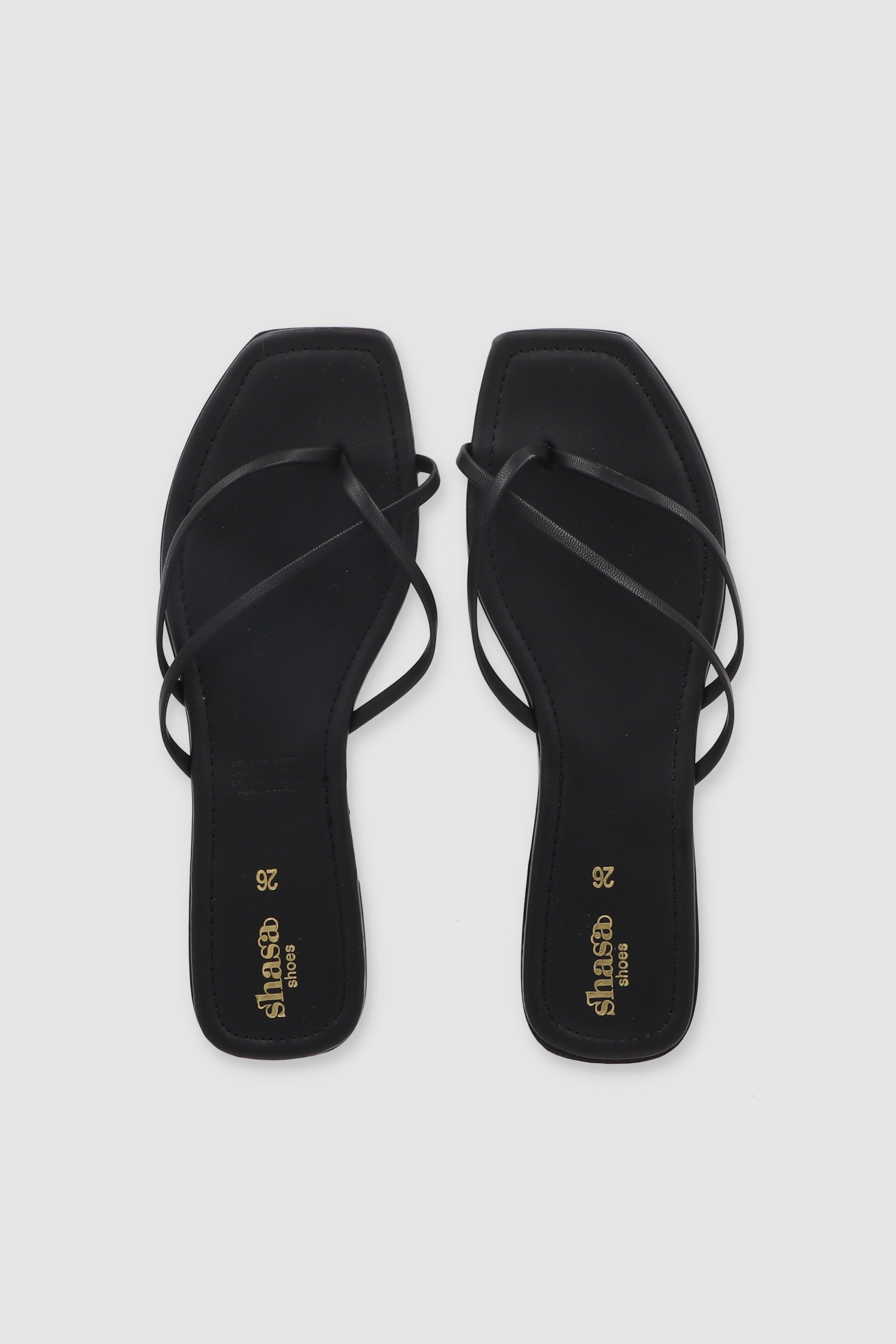 Minimalist sandal strips BLACK