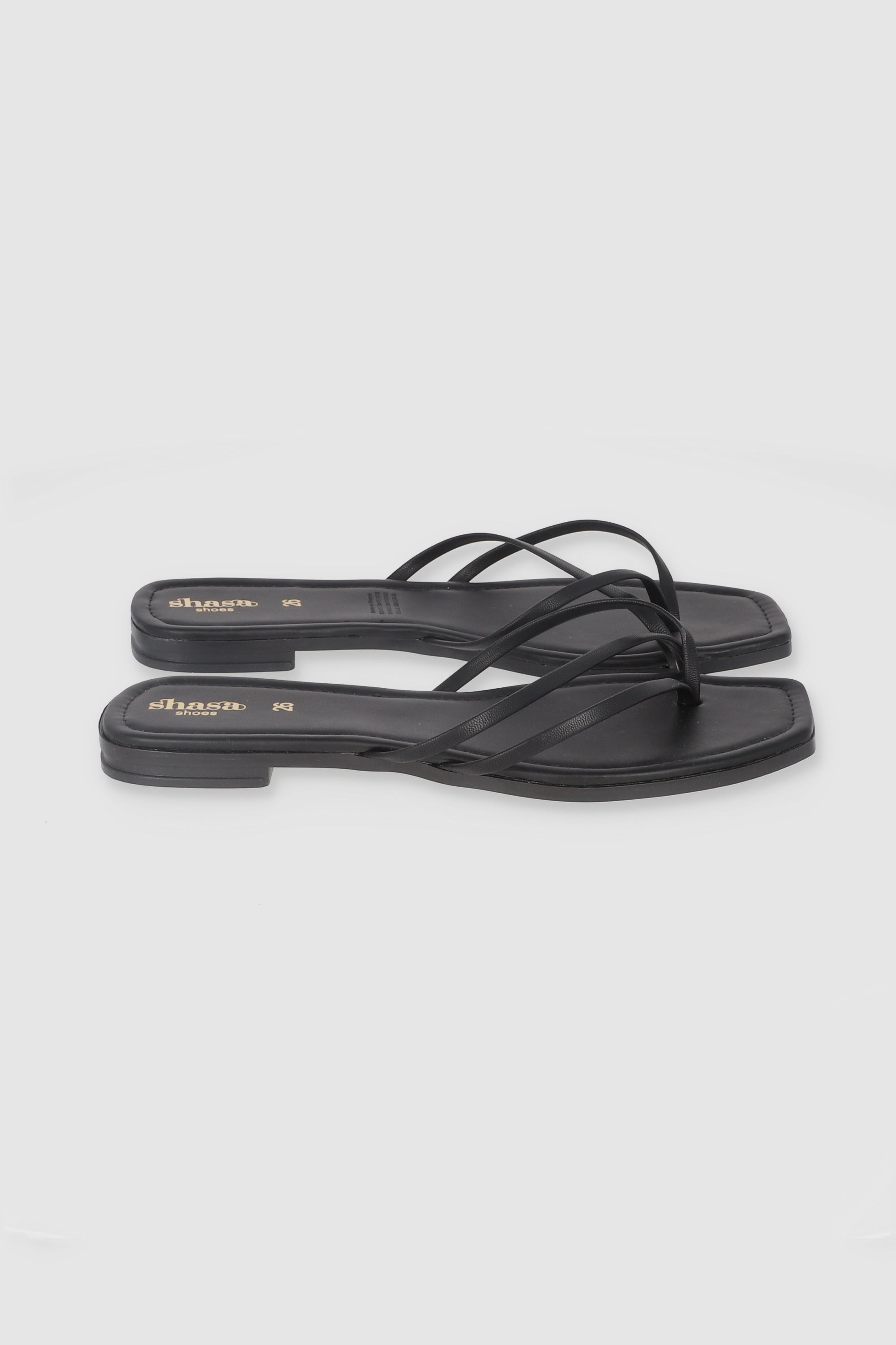 Minimalist sandal strips BLACK