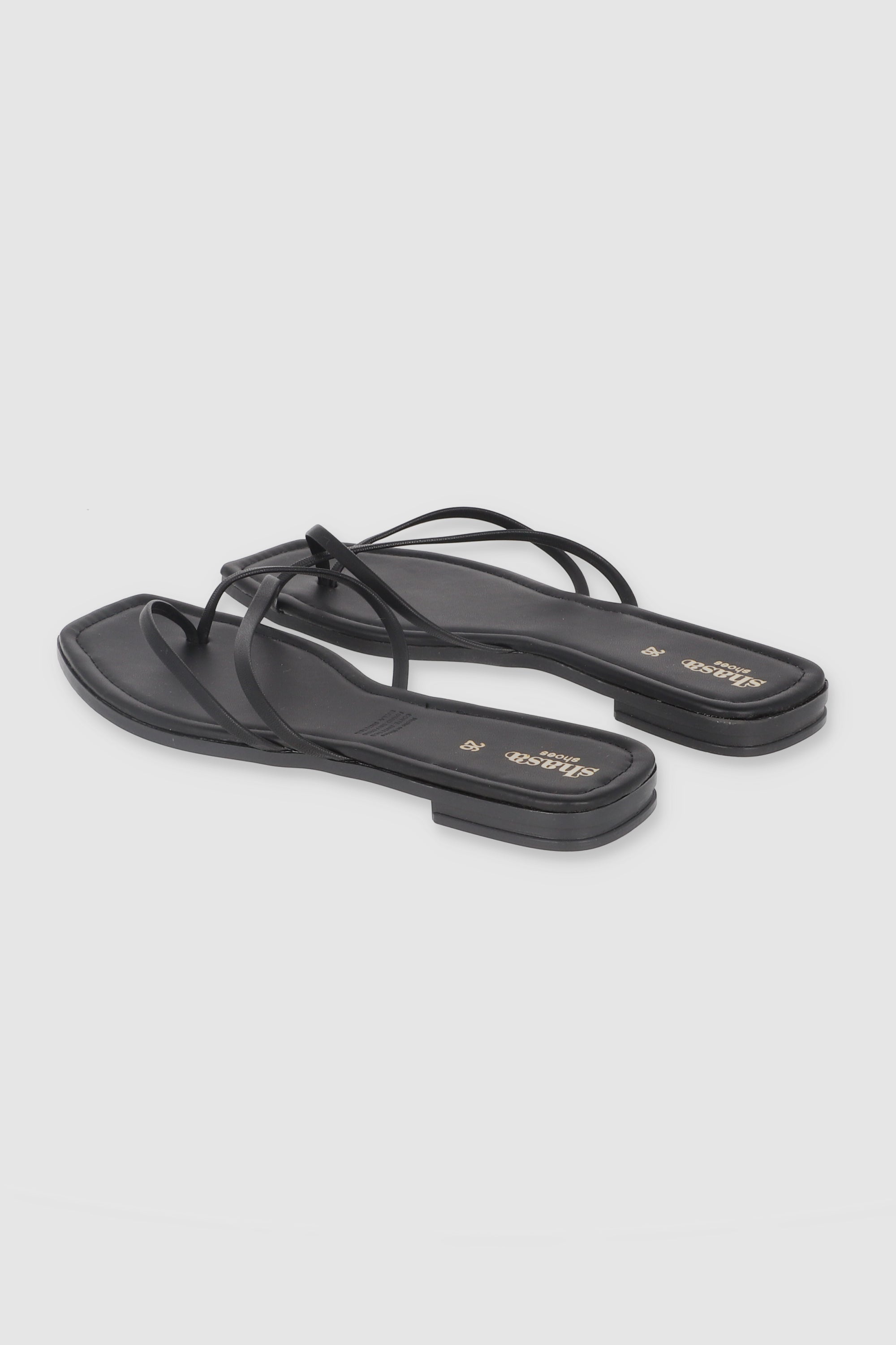 Minimalist sandal strips BLACK