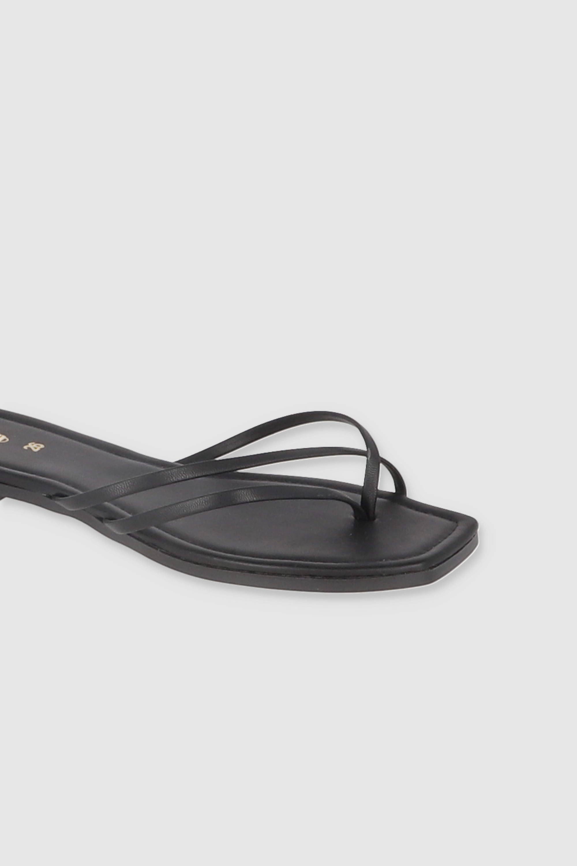 Minimalist sandal strips BLACK