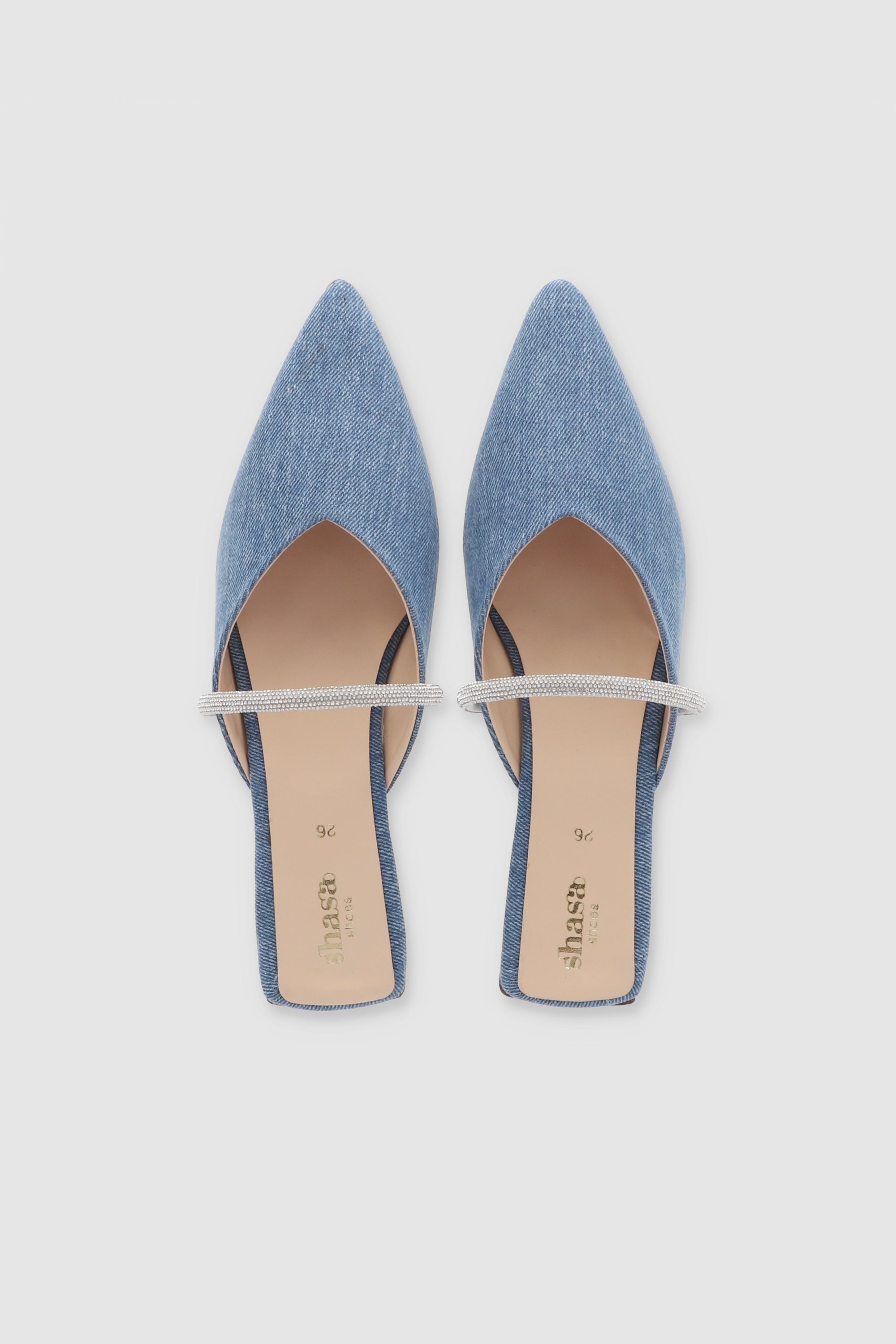 Flat Mula Brillos Pointy LIGHT WASH