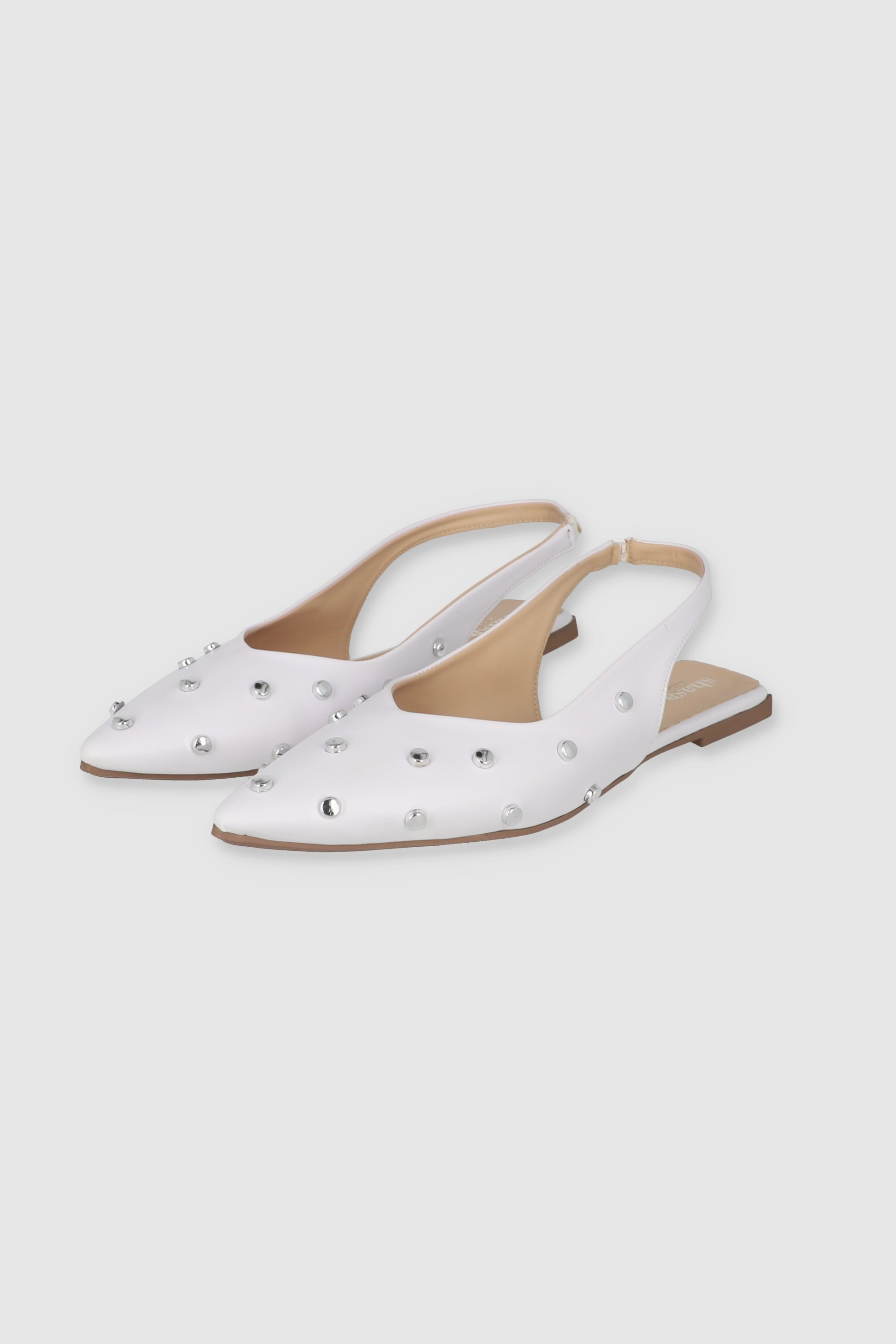 Flat Pointy Studs BLANCO