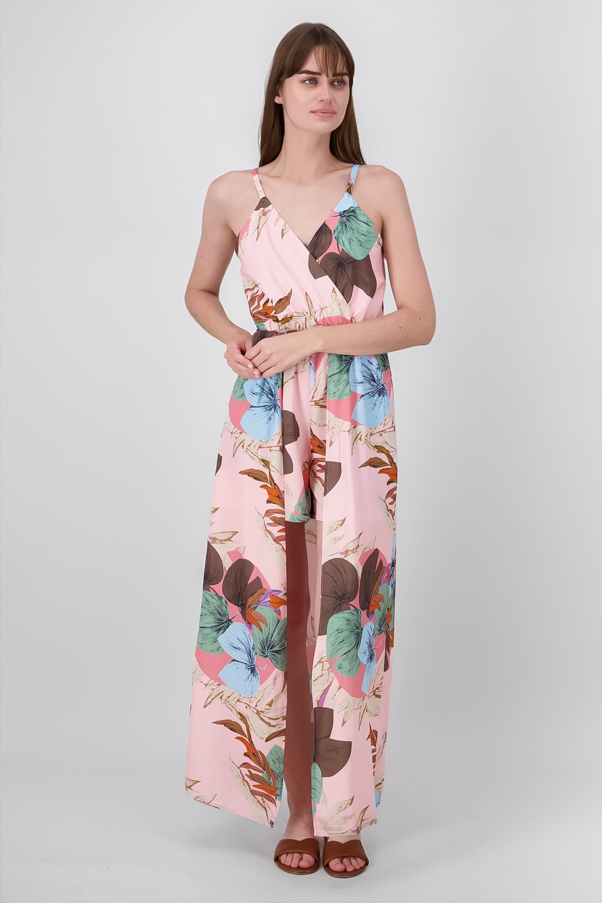 Tropical printing detail neckline Rosa Combo