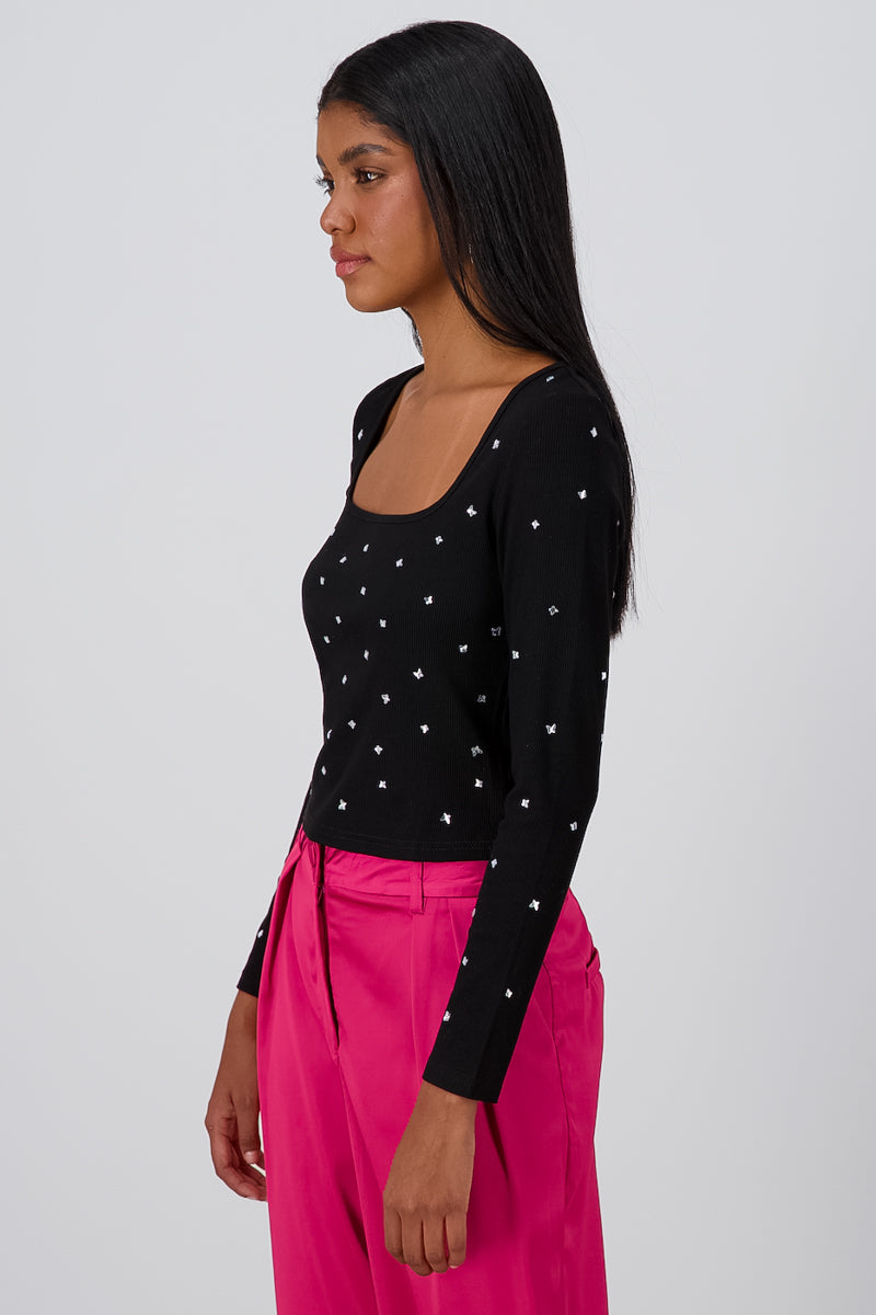 Top Long Square Square Detail Brillboards BLACK