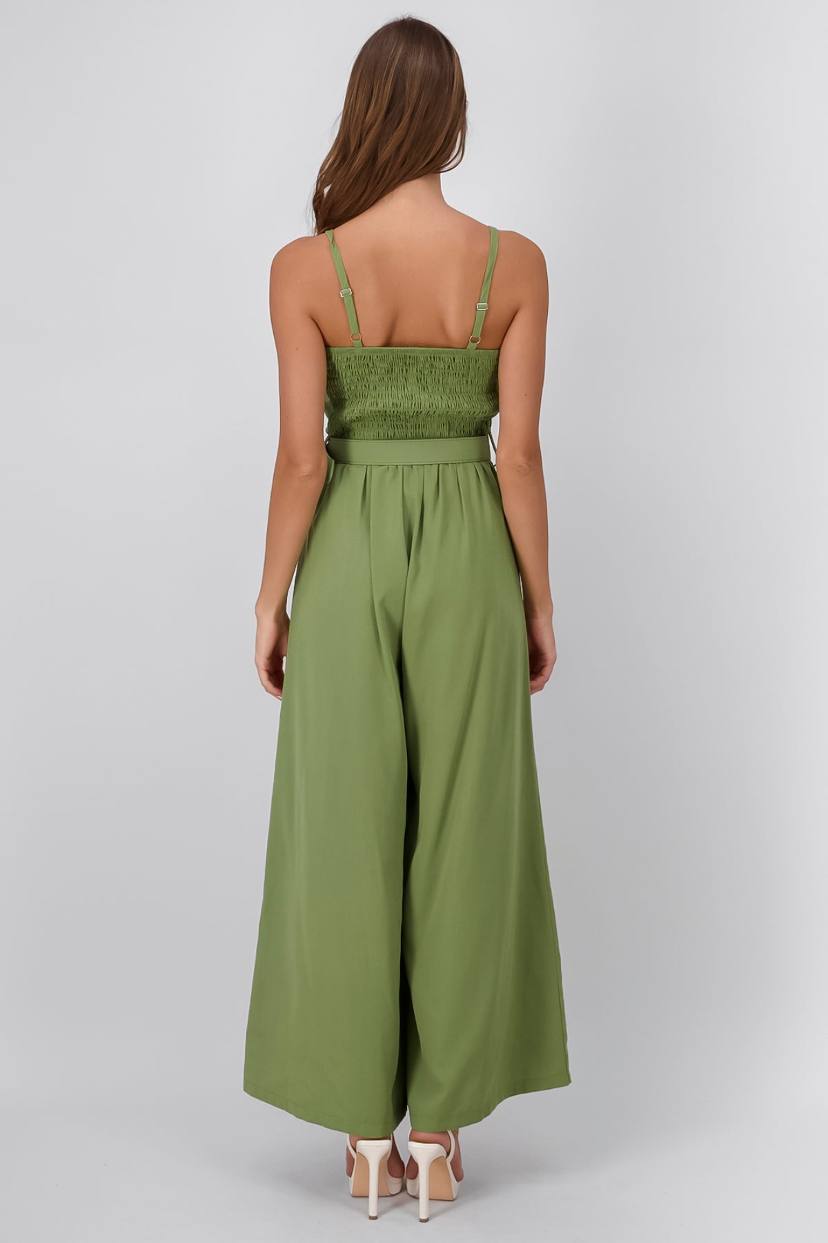 Jumpsuit Pantalon Wide Leg Con Cinturon Hypsters OLIVO