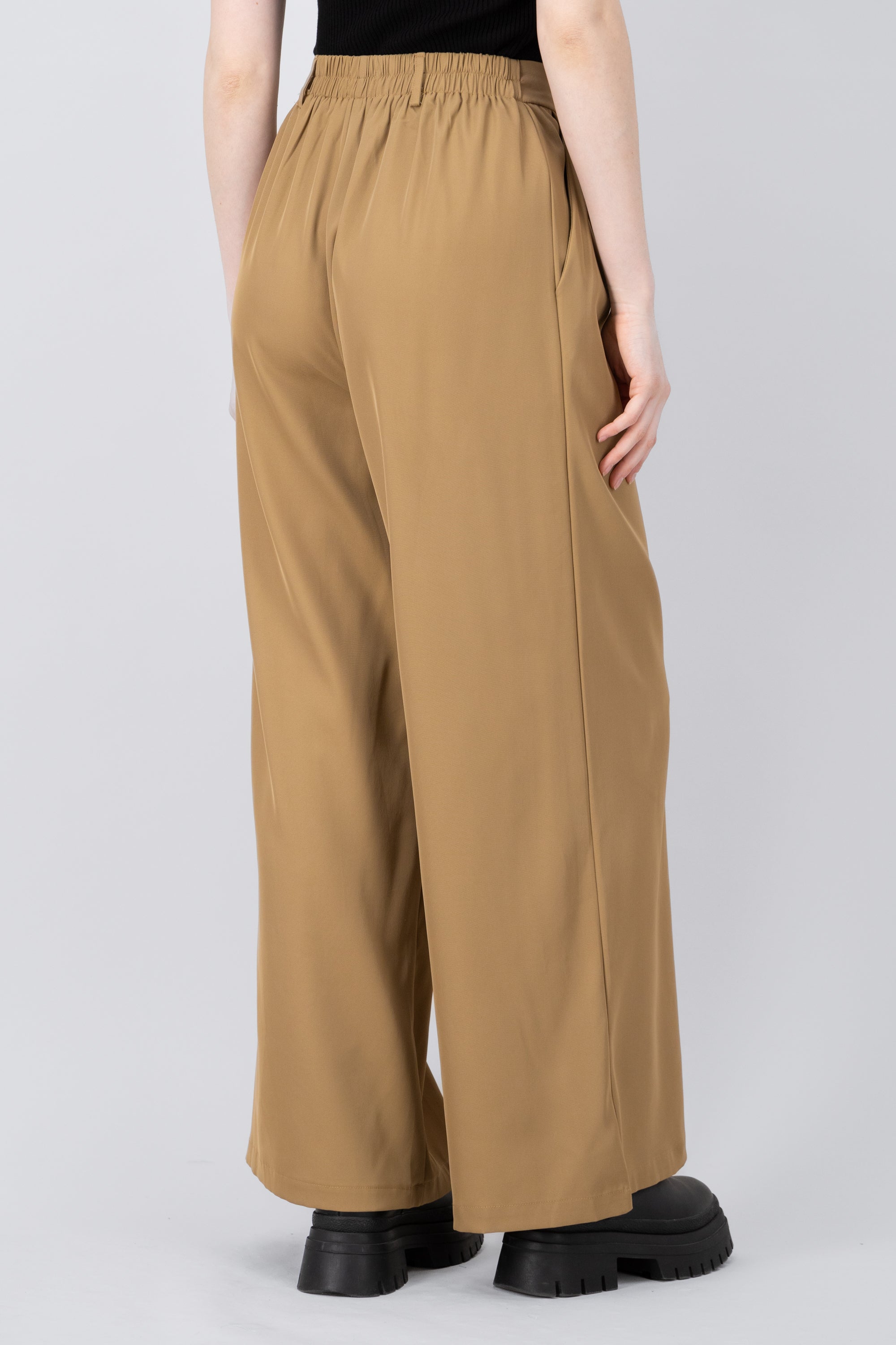 Pantalon recto wideleg doble boton hypsters KHAKI