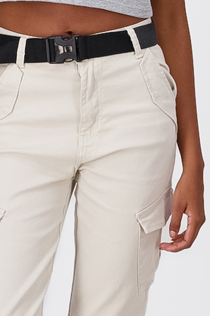 Jogger Position with utilitarian belt BEIGE