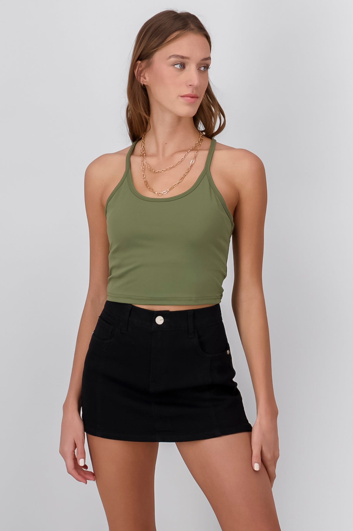 Top smooth braces OLIVE