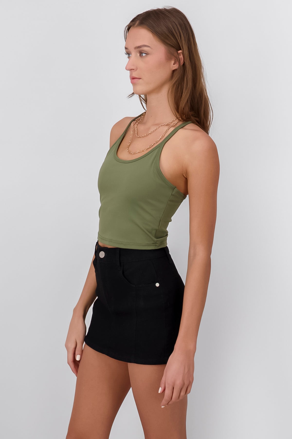 Top smooth braces OLIVE