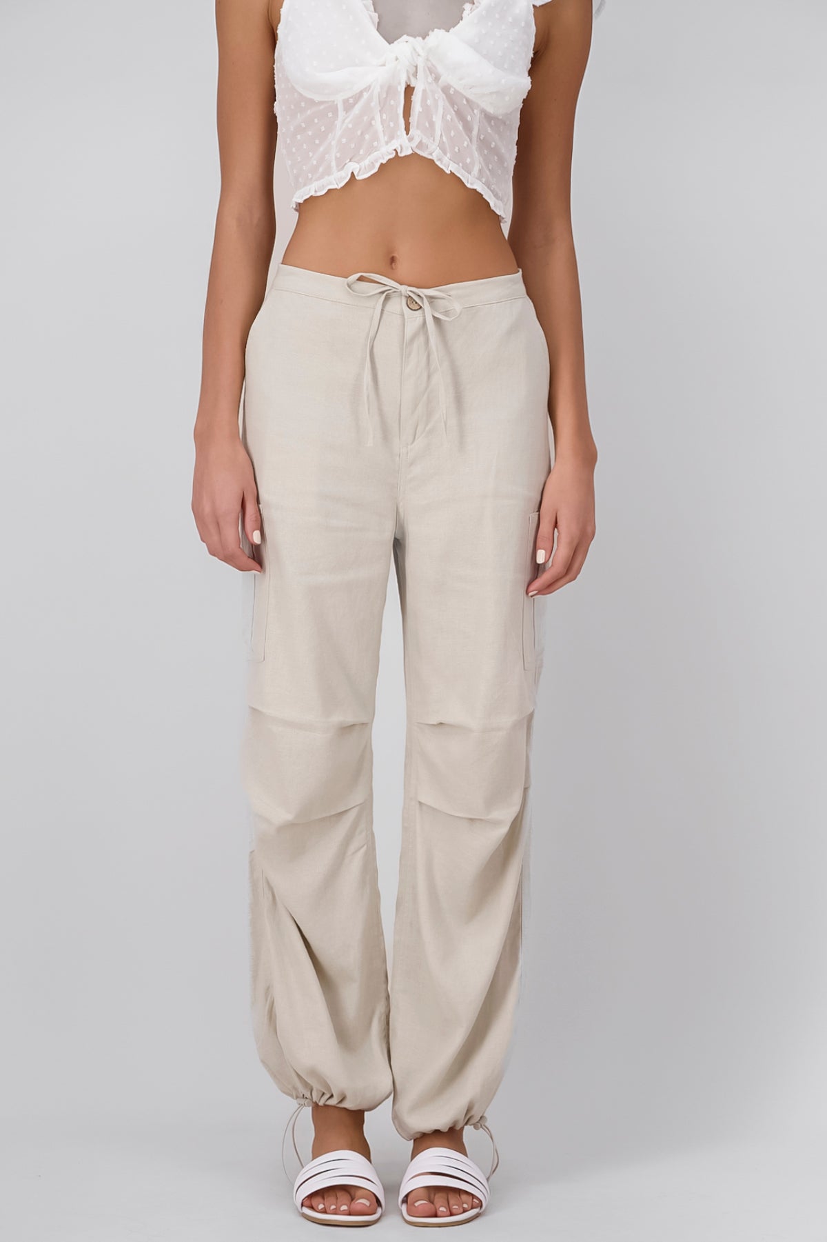 LINO PANTS DETAIN BEIGE