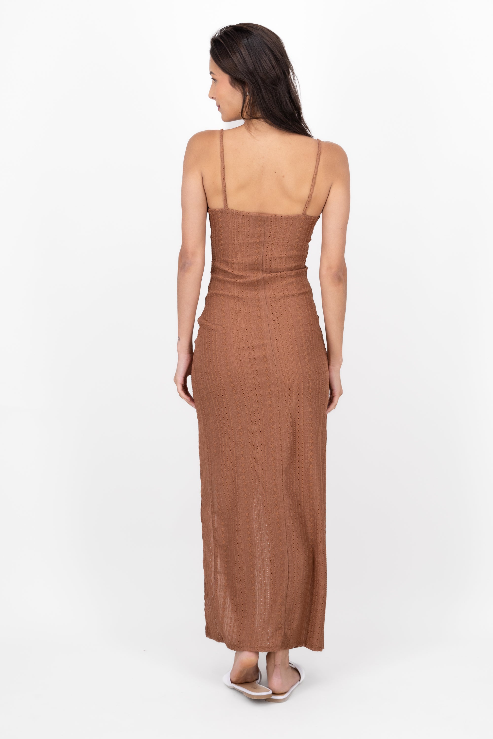 Vestido Maxi Textura CAFE