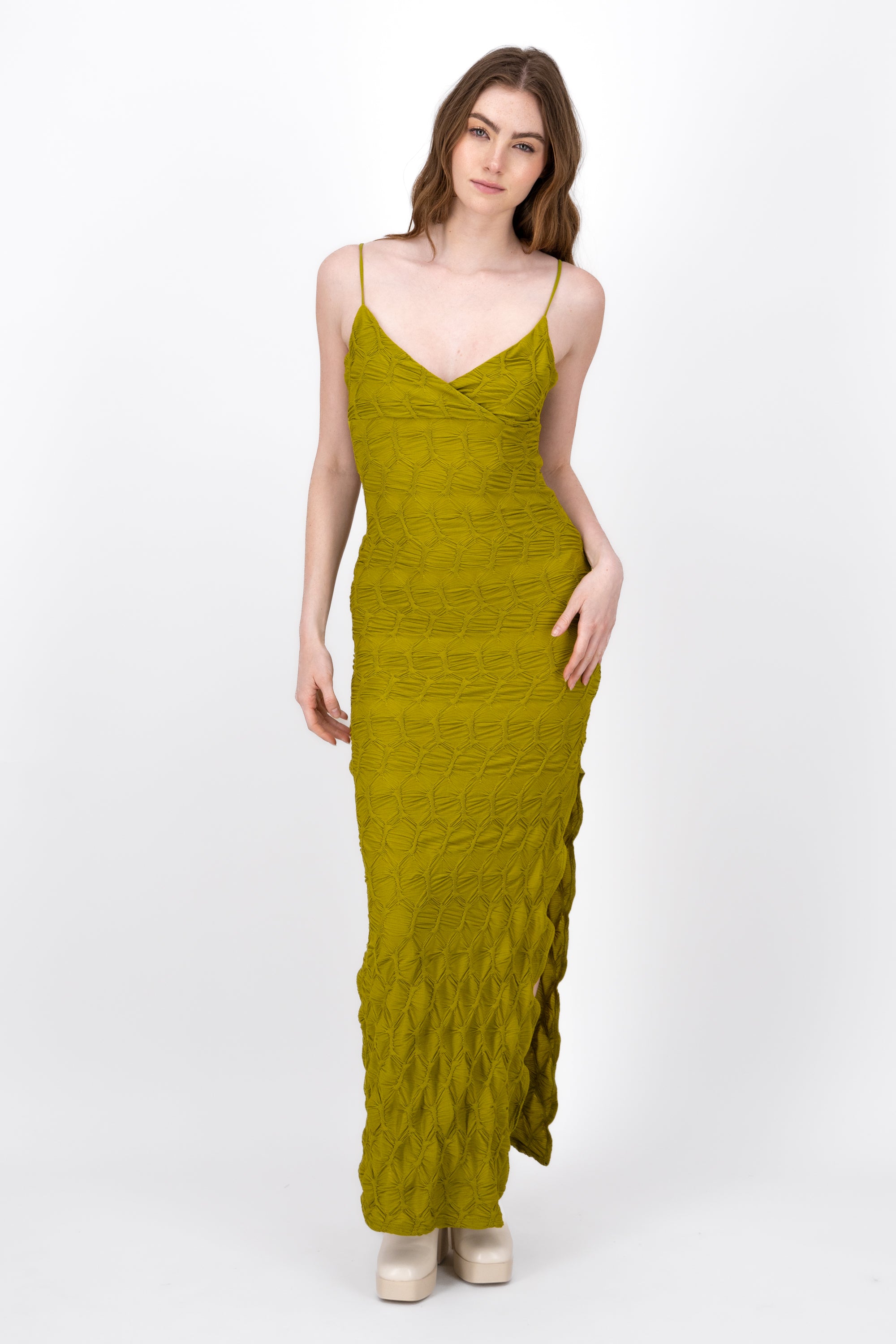 Maxi Texture dress Lima green