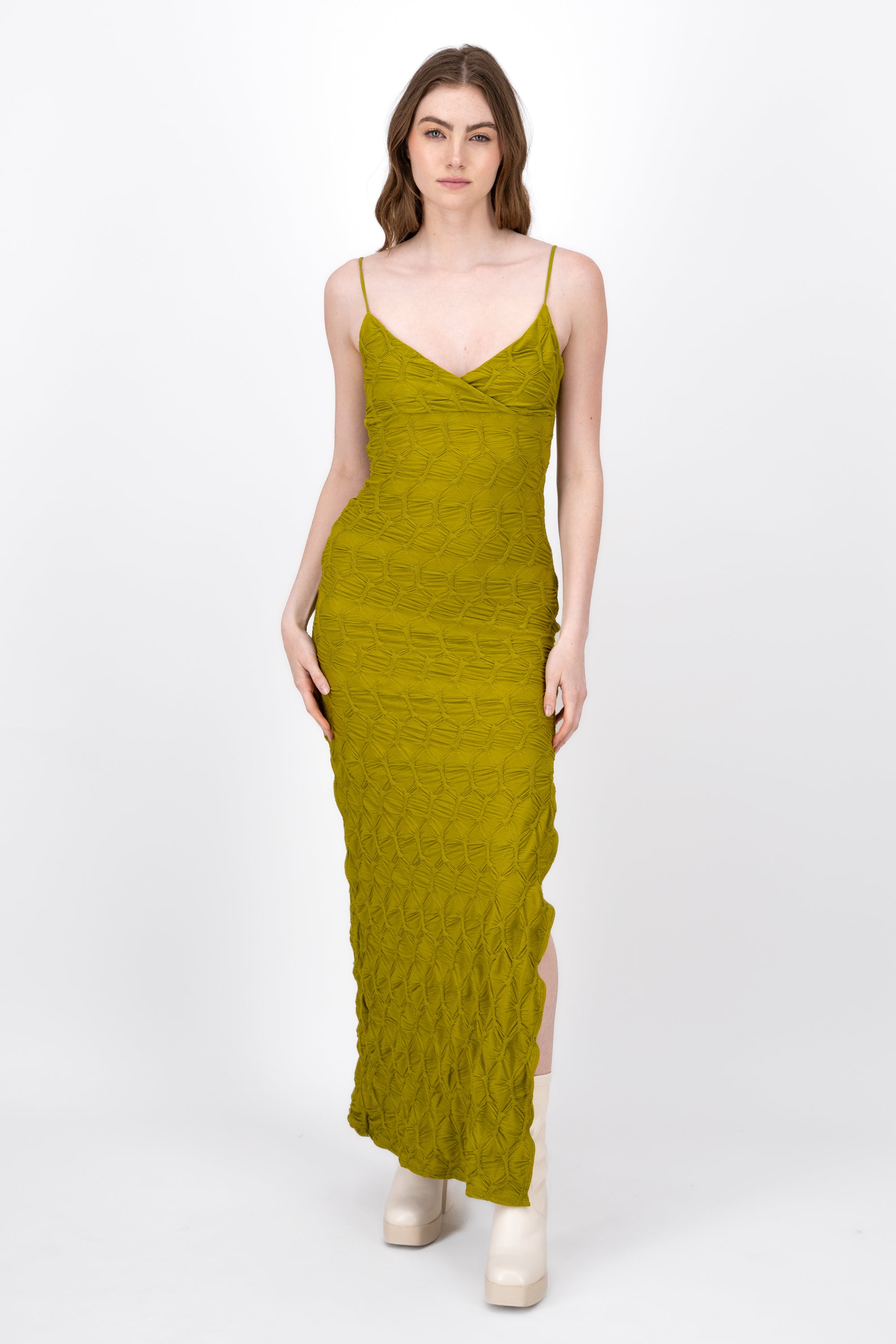 Maxi Texture dress Lima green