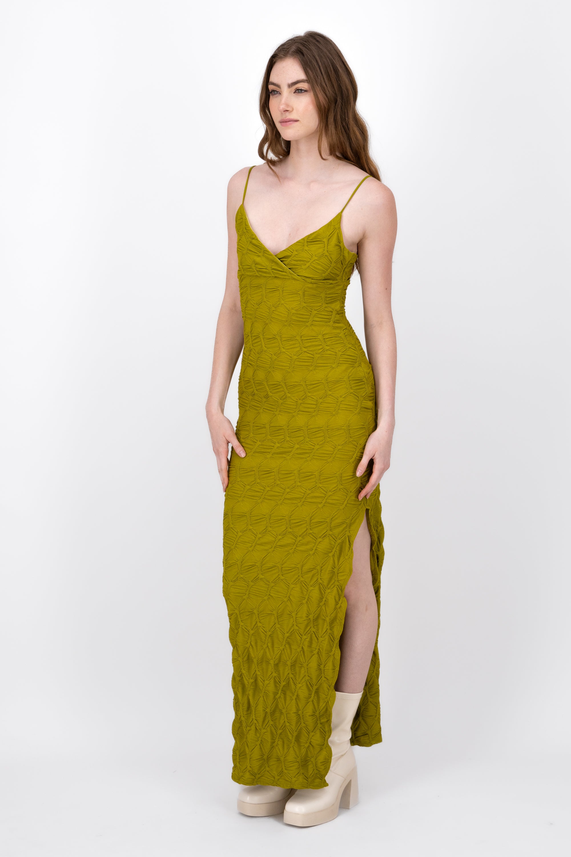 Maxi Texture dress Lima green