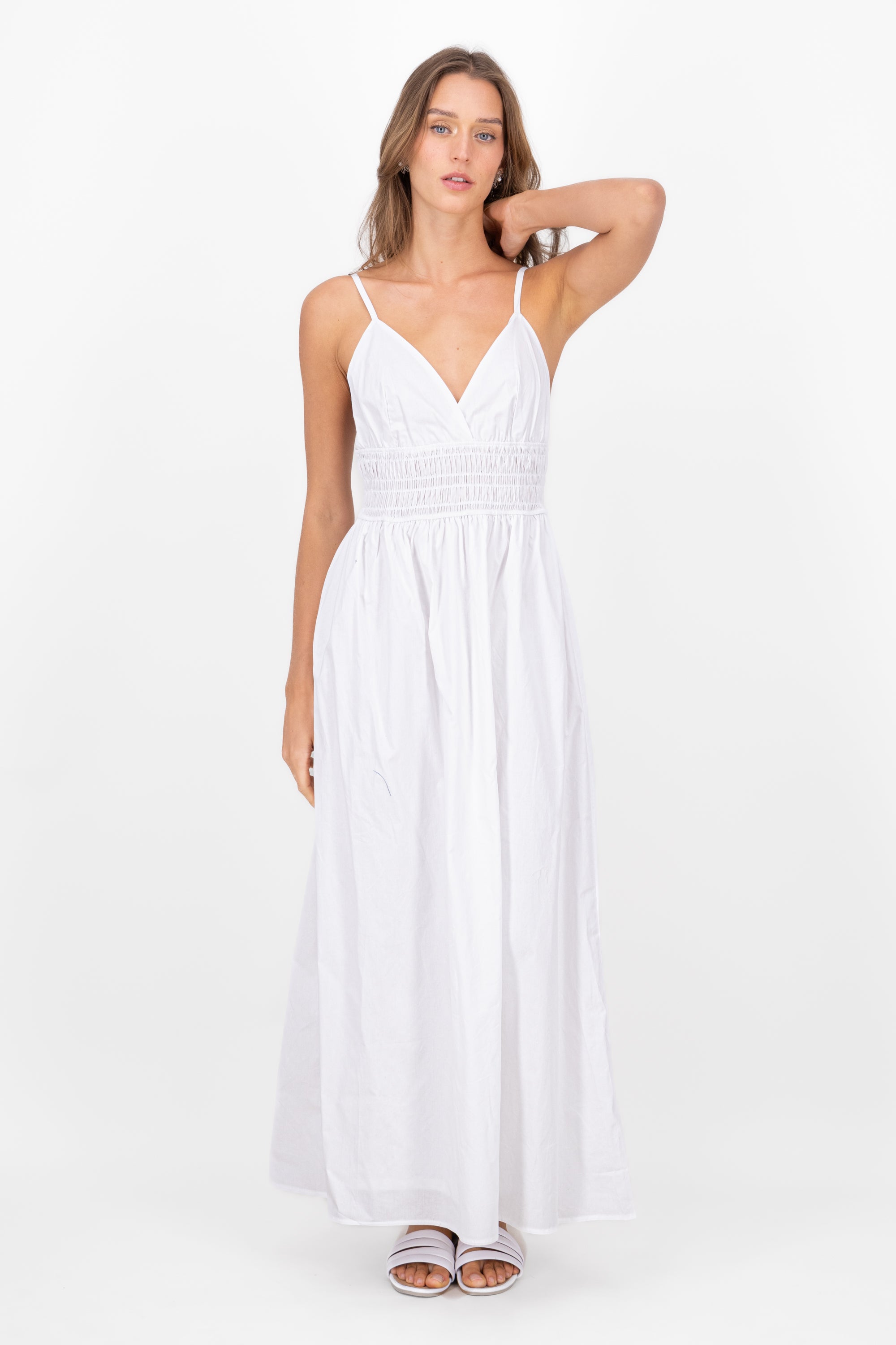 Smocked Maxi Smooth Maxi WHITE