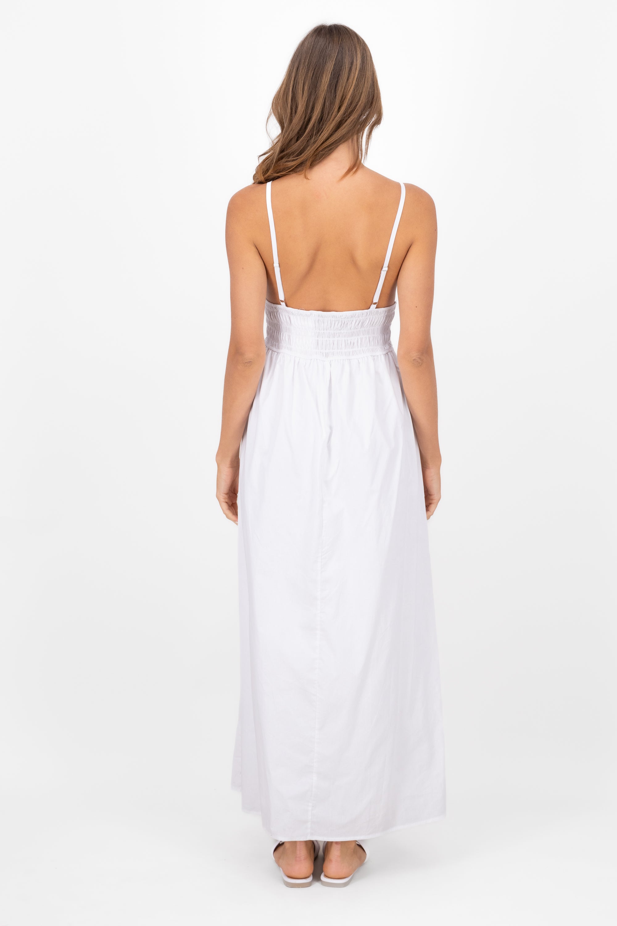 Smocked Maxi Smooth Maxi WHITE