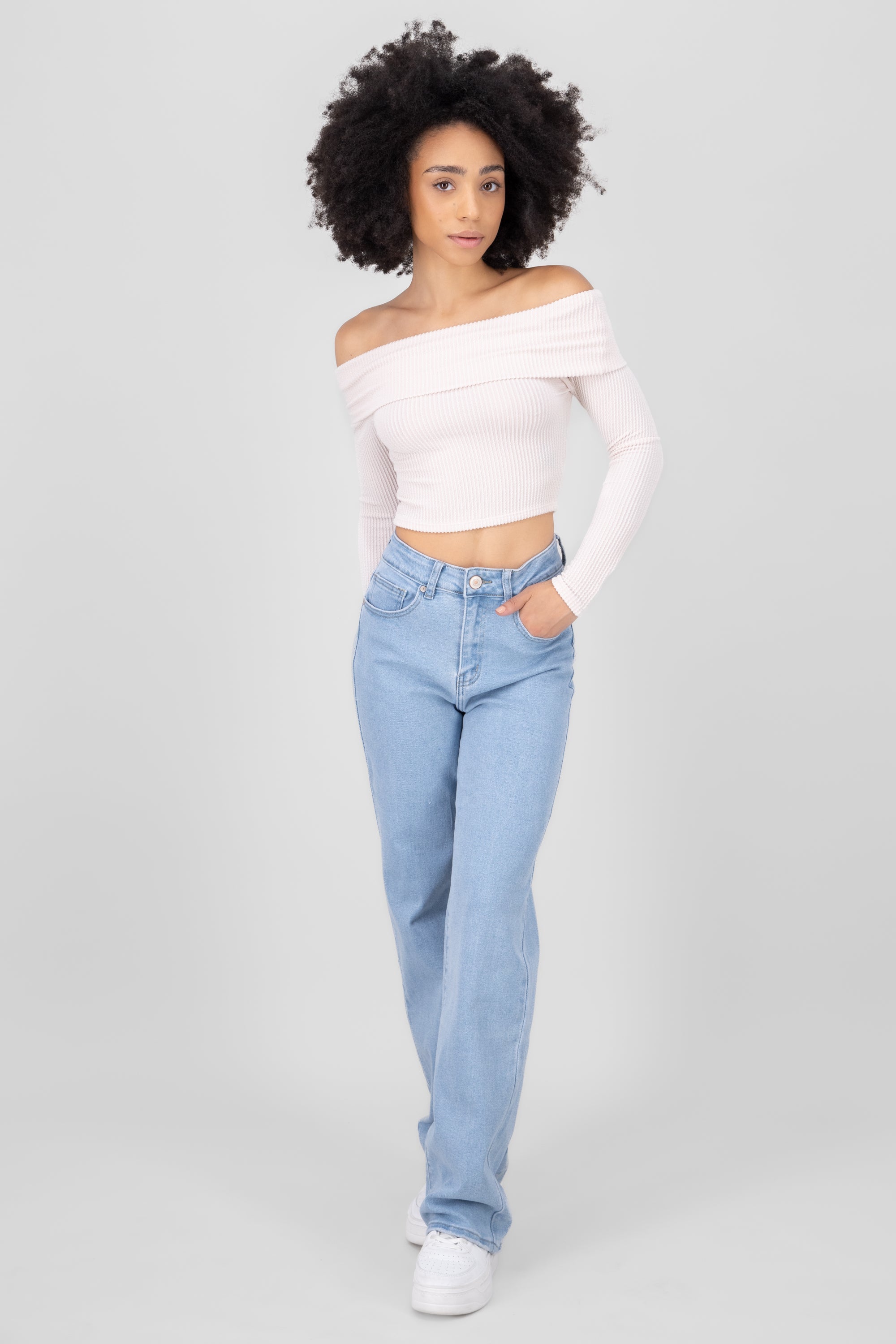 JEANS WIDE leg Light Wash