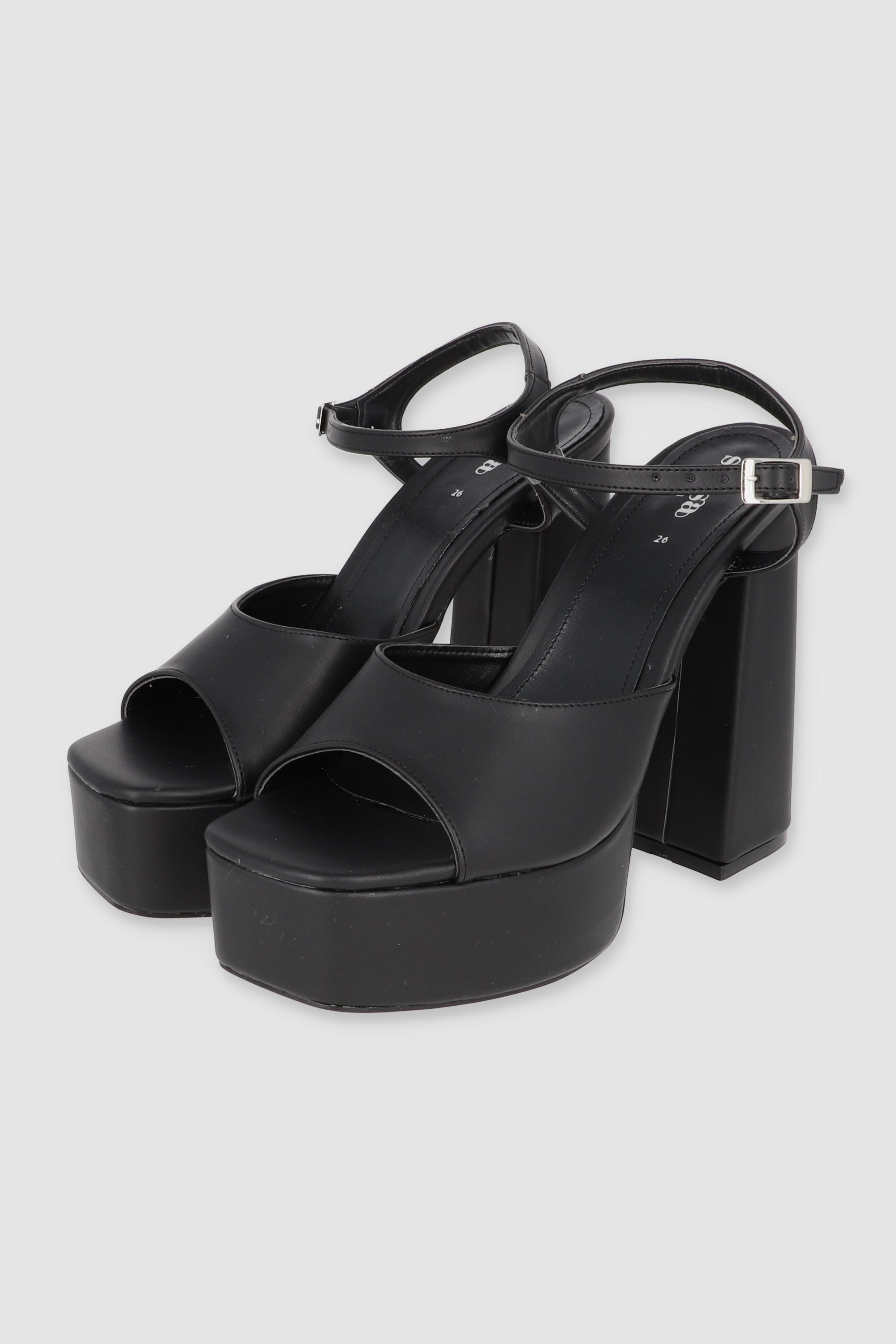 PEEP TOE BRISER TACON BLACK