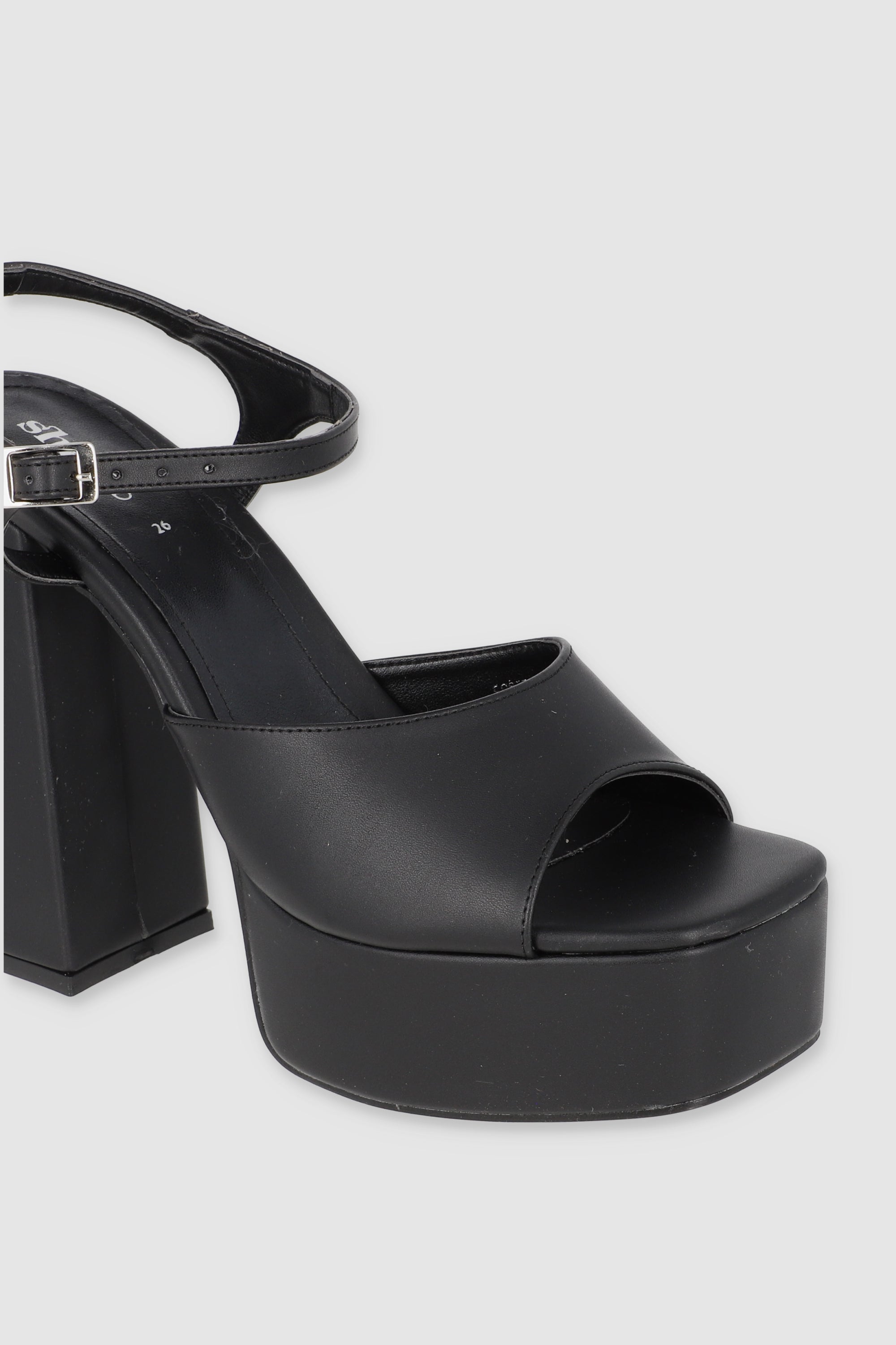 PEEP TOE BRISER TACON BLACK