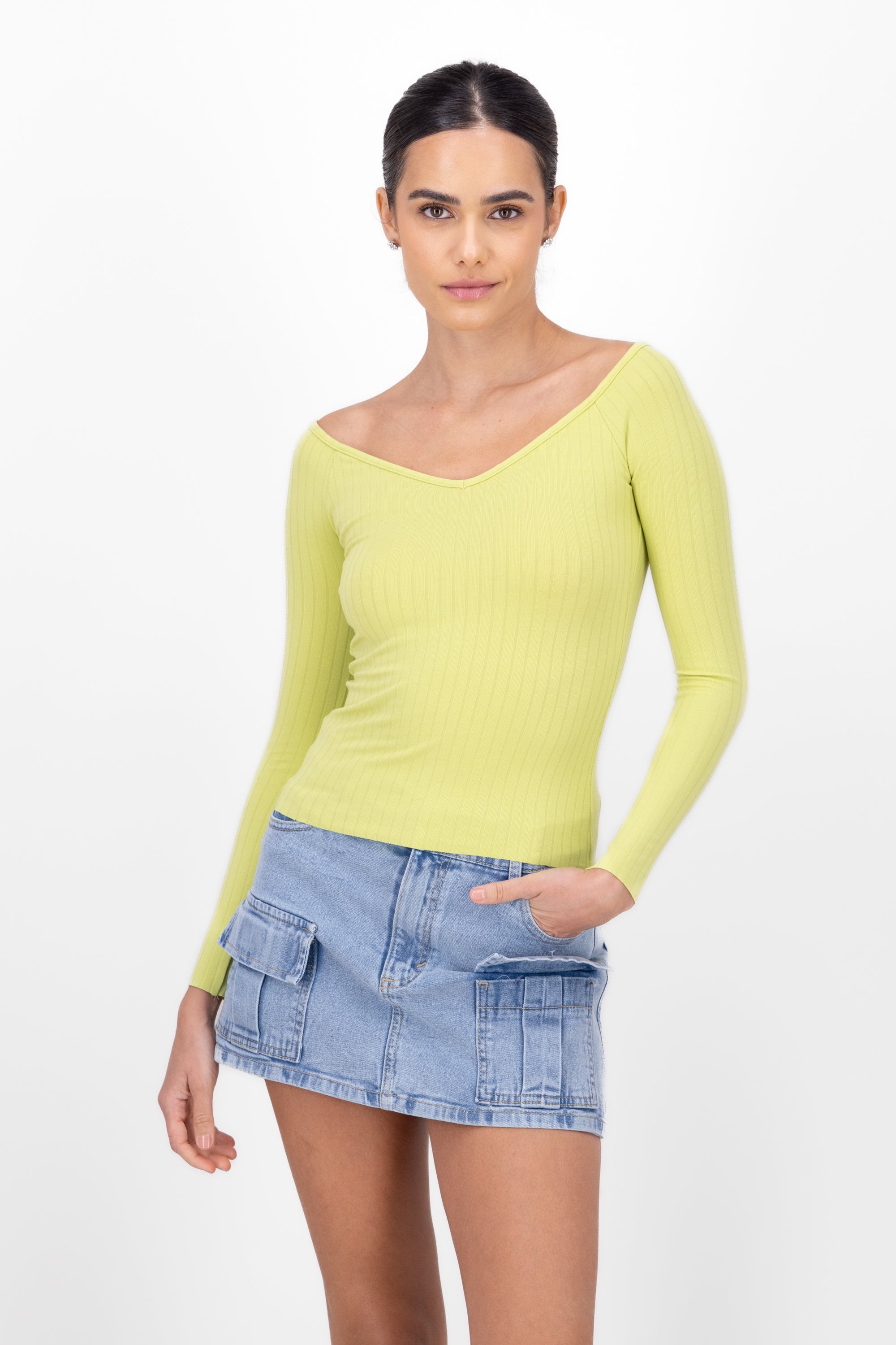 Top Rib Long Sleeve GREEN