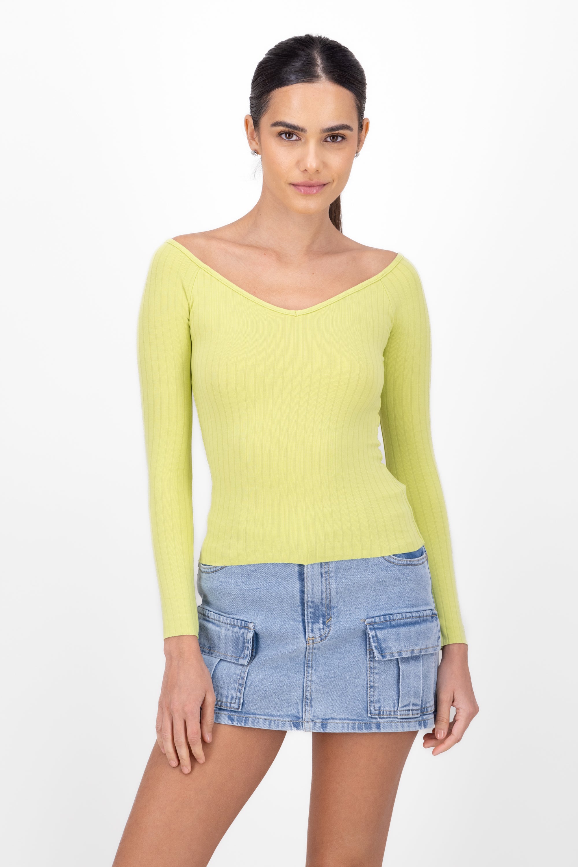 Top Rib Long Sleeve GREEN