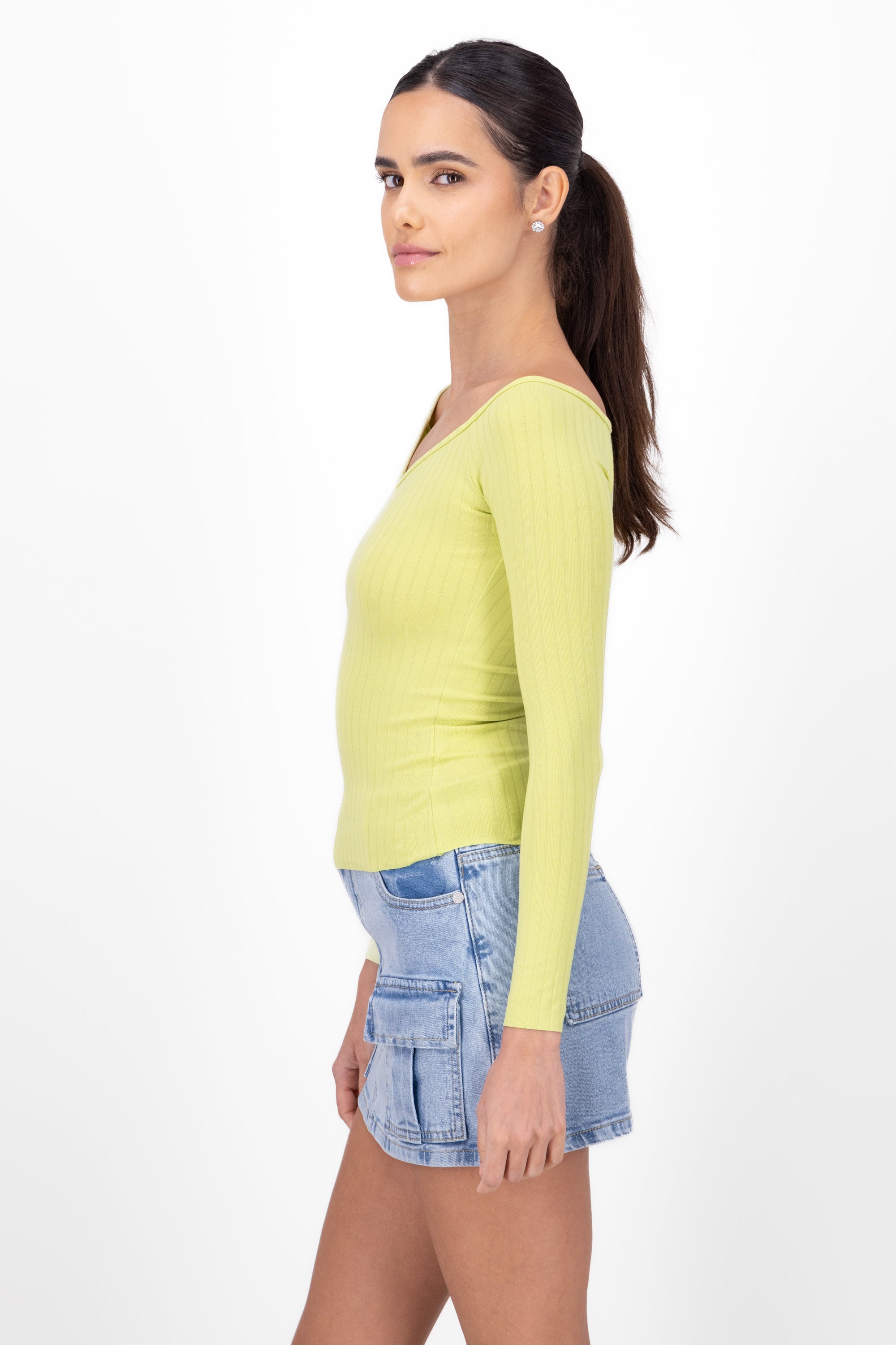 Top Rib Long Sleeve GREEN