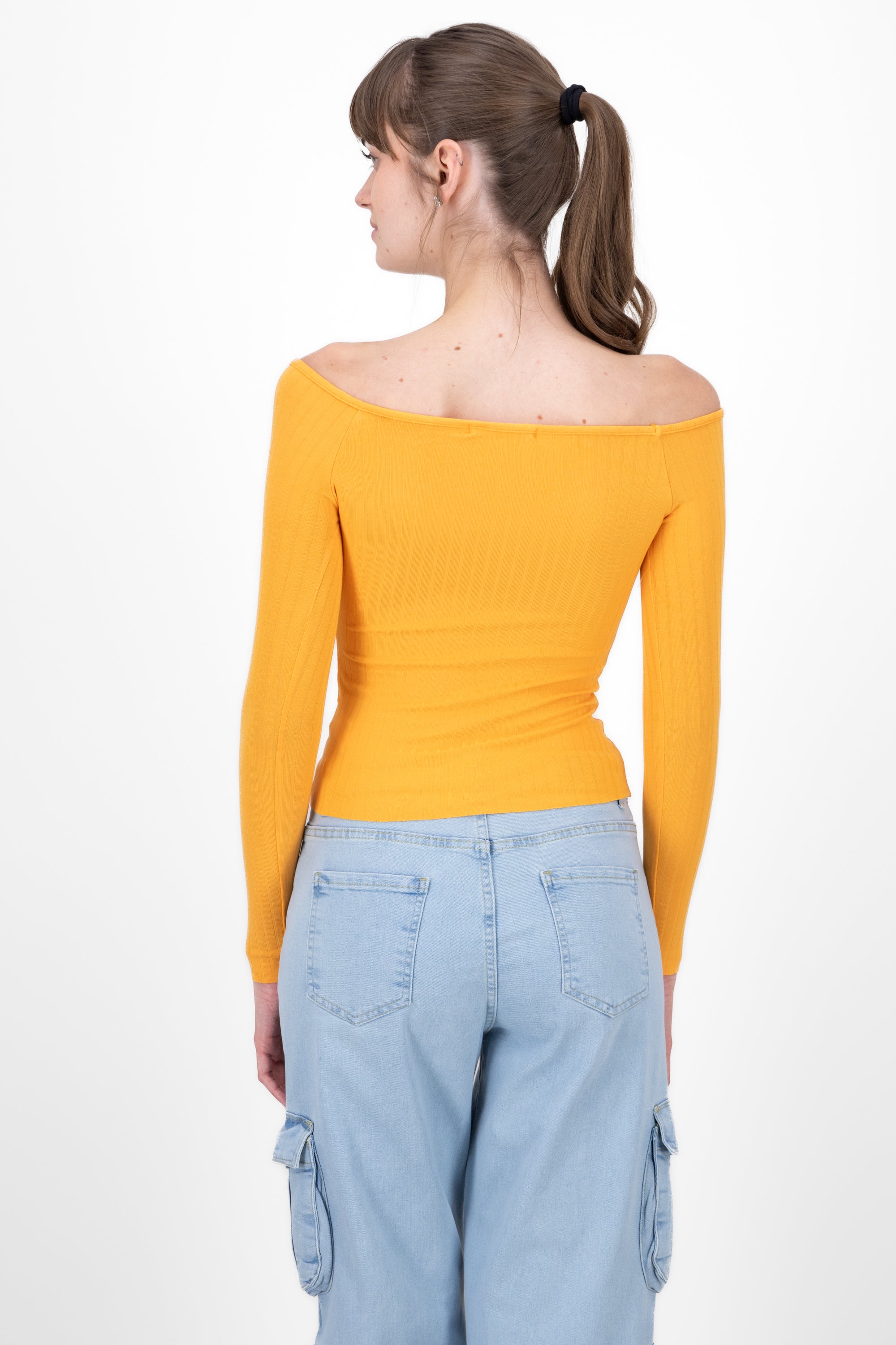 Top Rib Long Sleeve TANGERINE