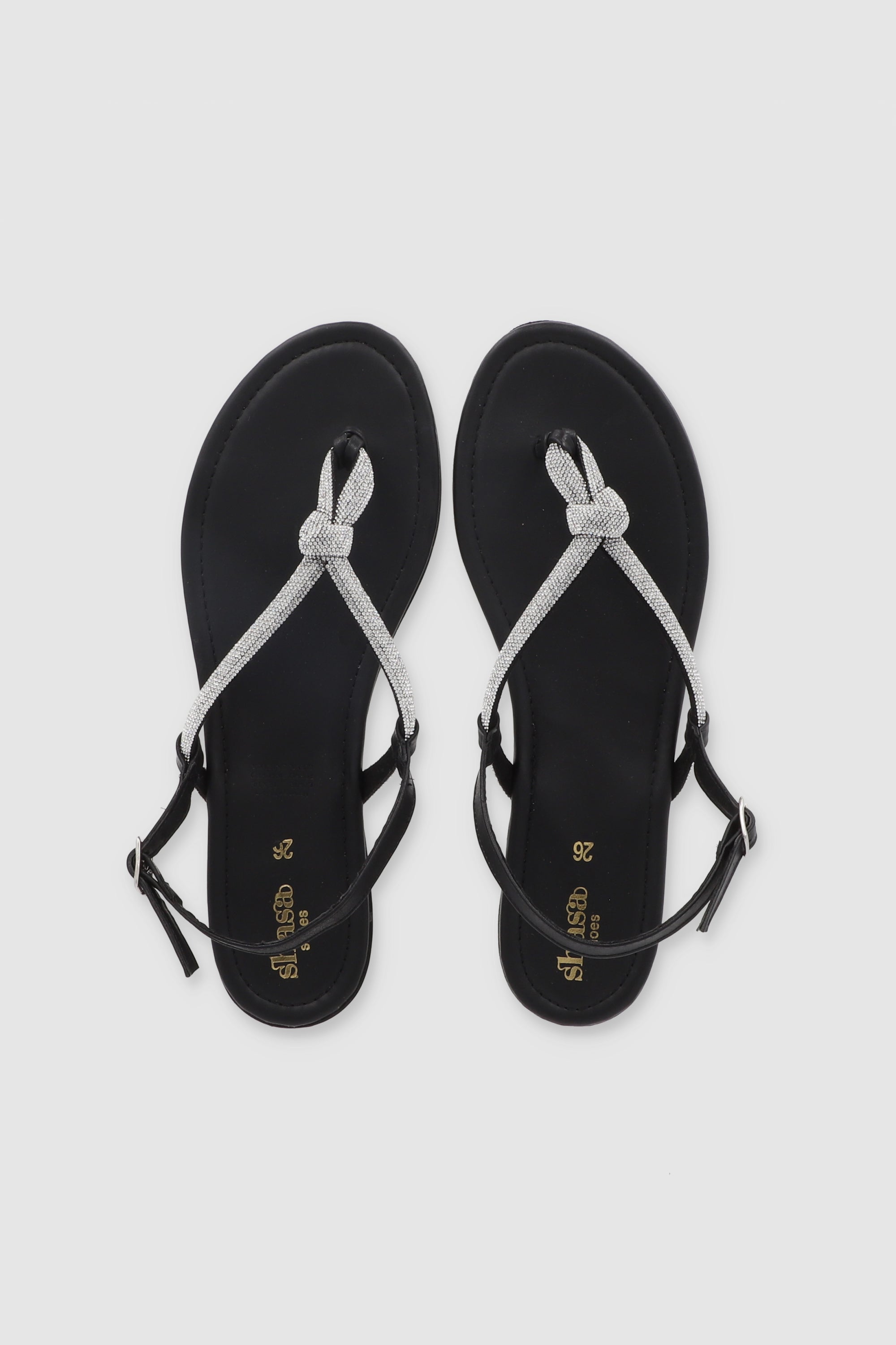 Sandal brightness finger BLACK