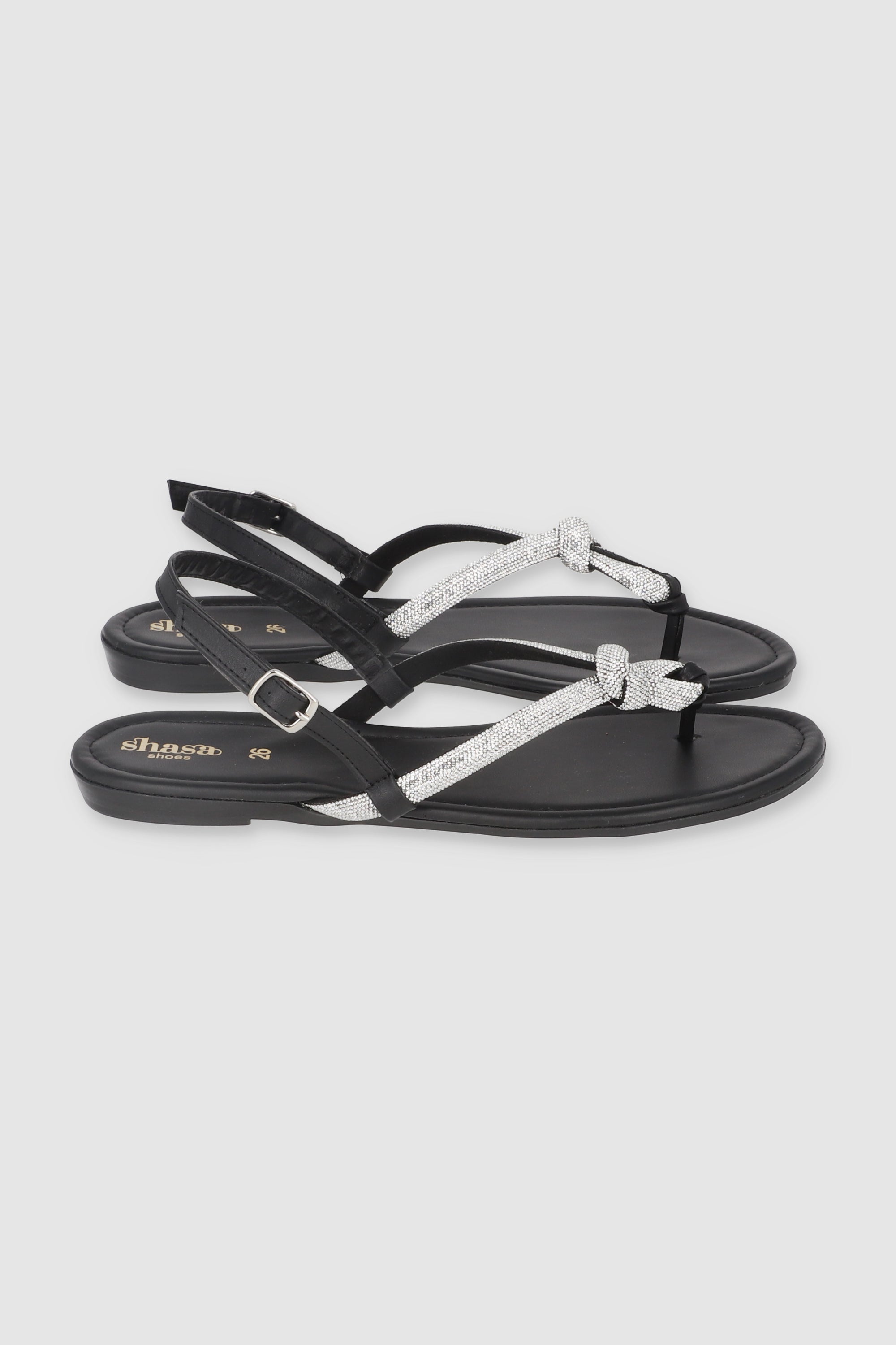 Sandal brightness finger BLACK