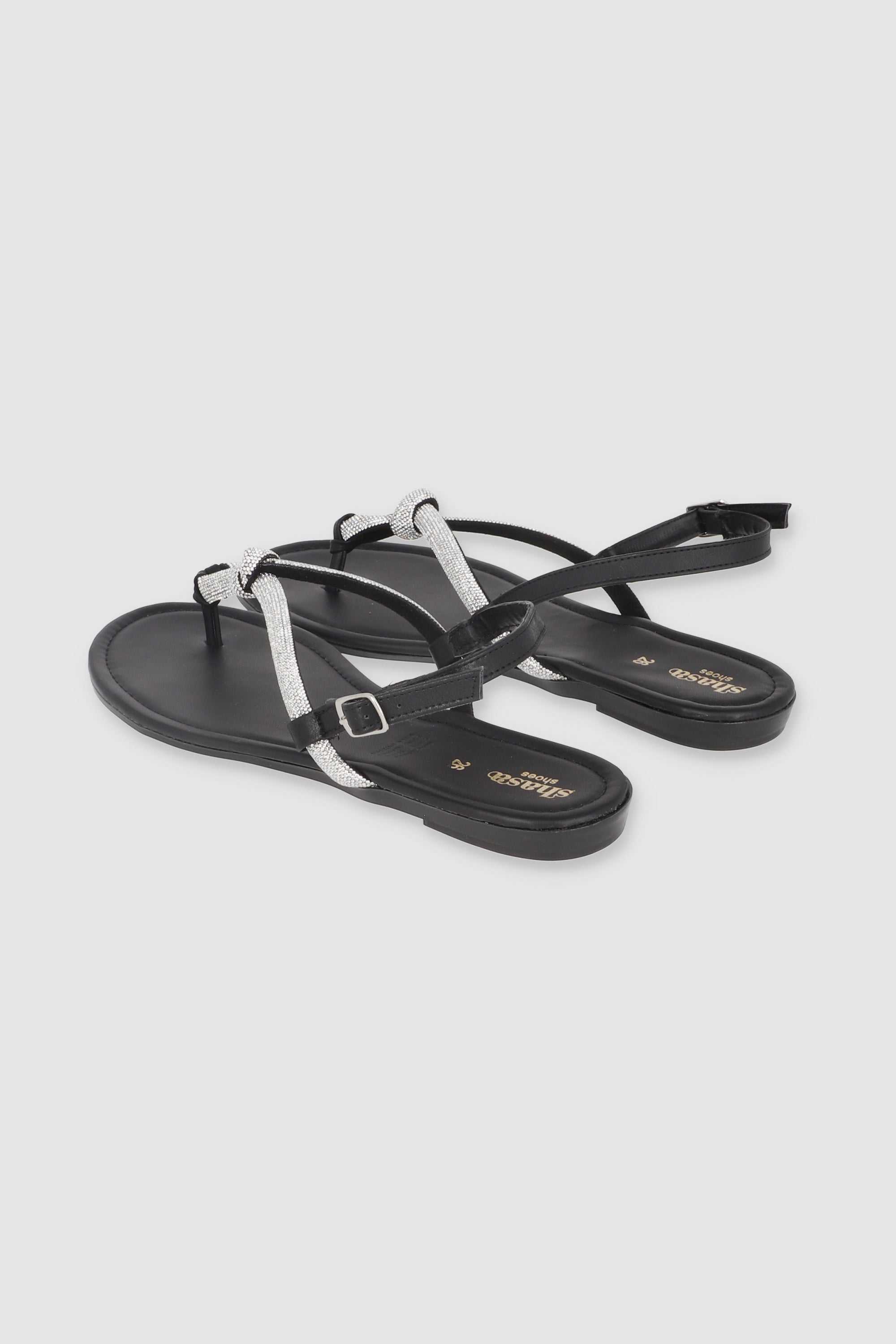 Sandal brightness finger BLACK