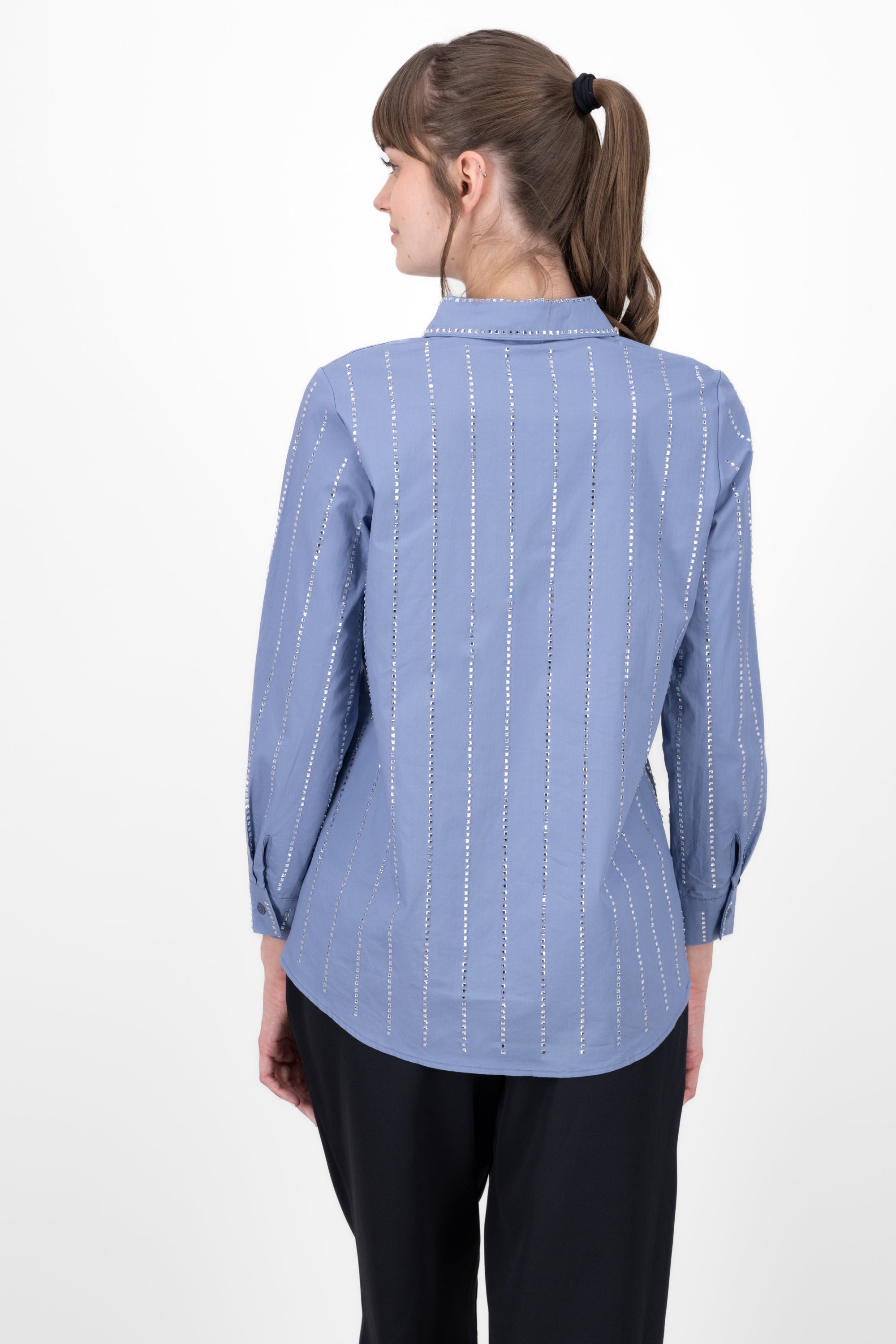 Long shirt Detail shine INDIGO