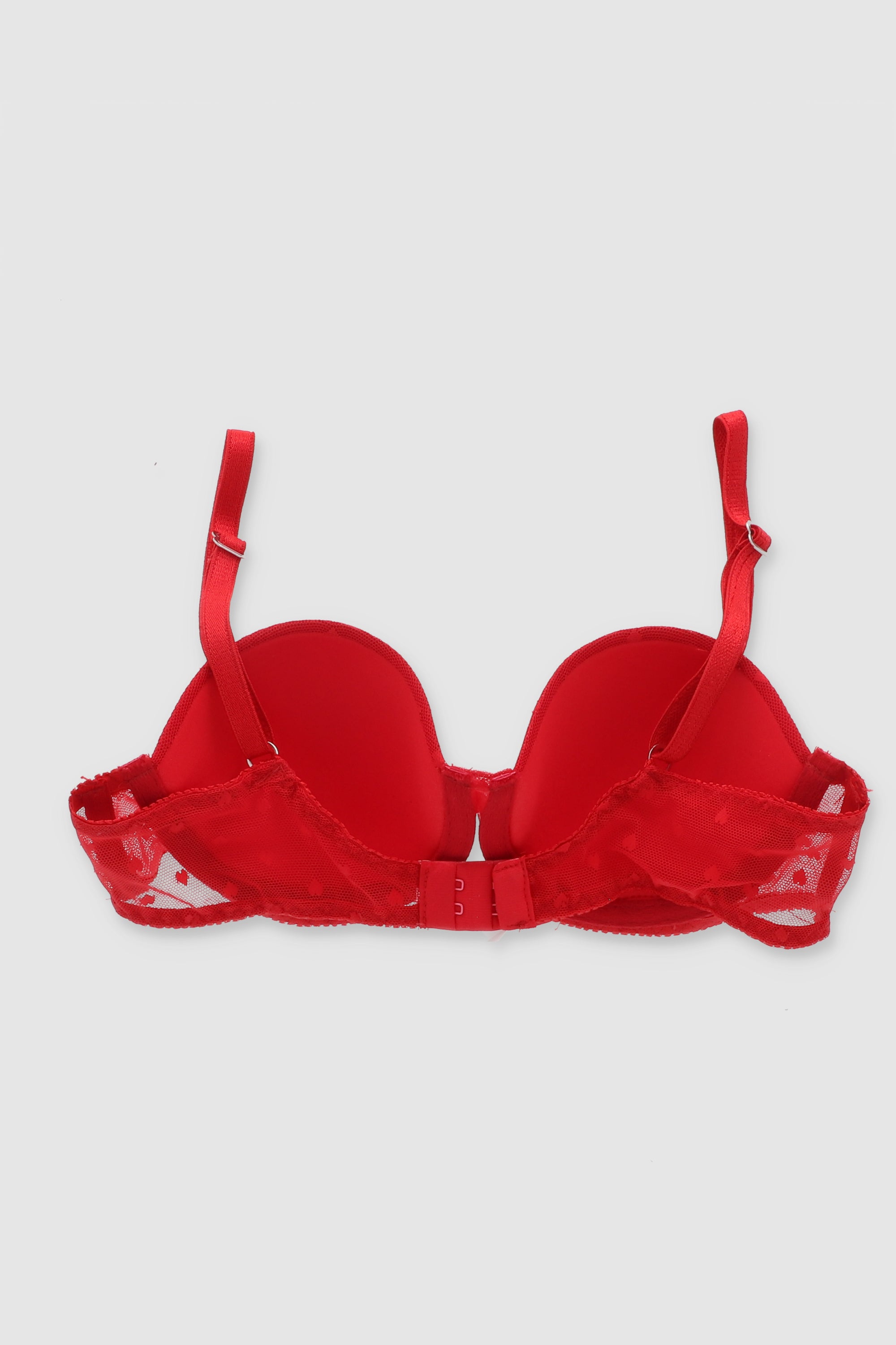 Bra corazones mesh ROJO