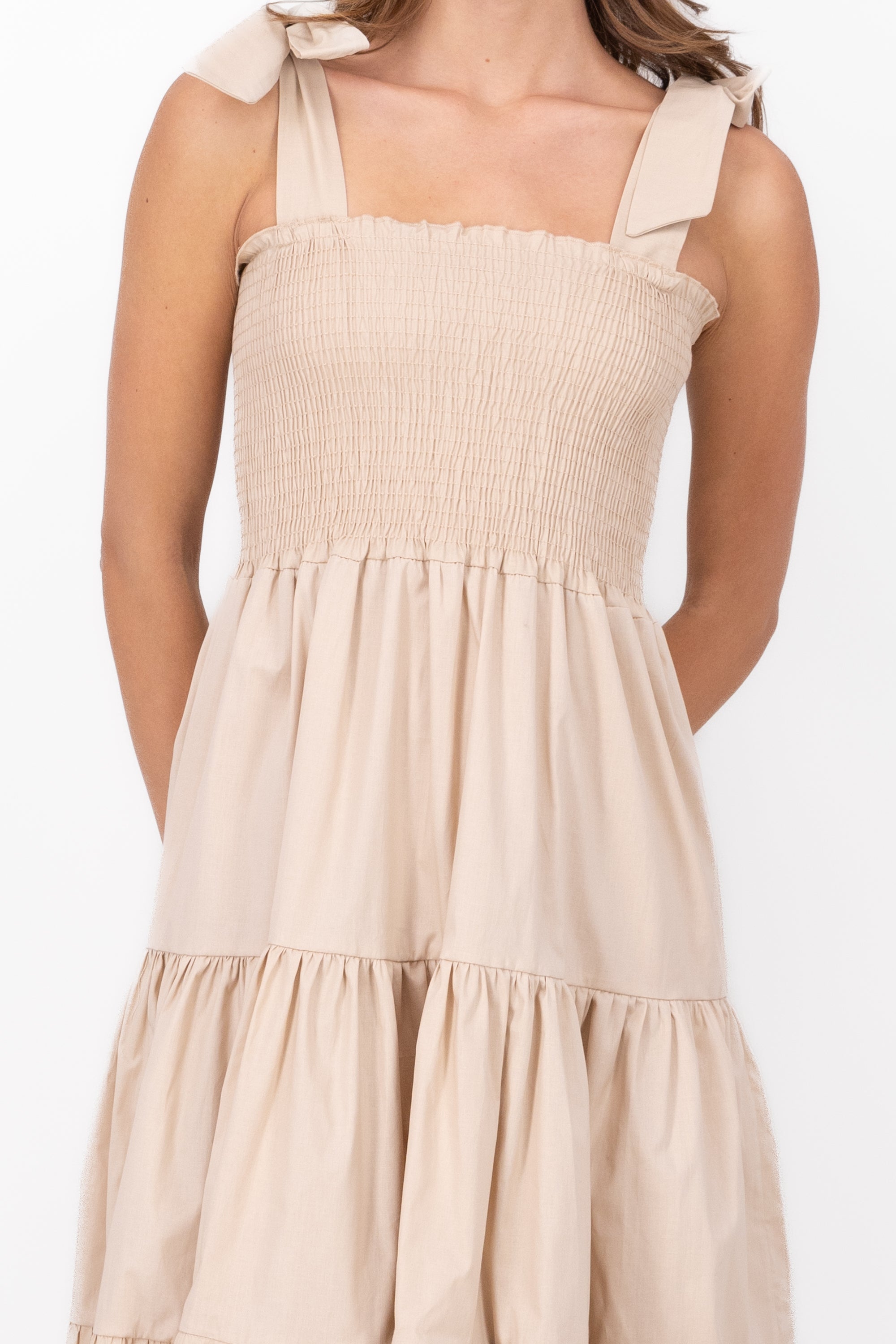 Vestido midi olanes KHAKI