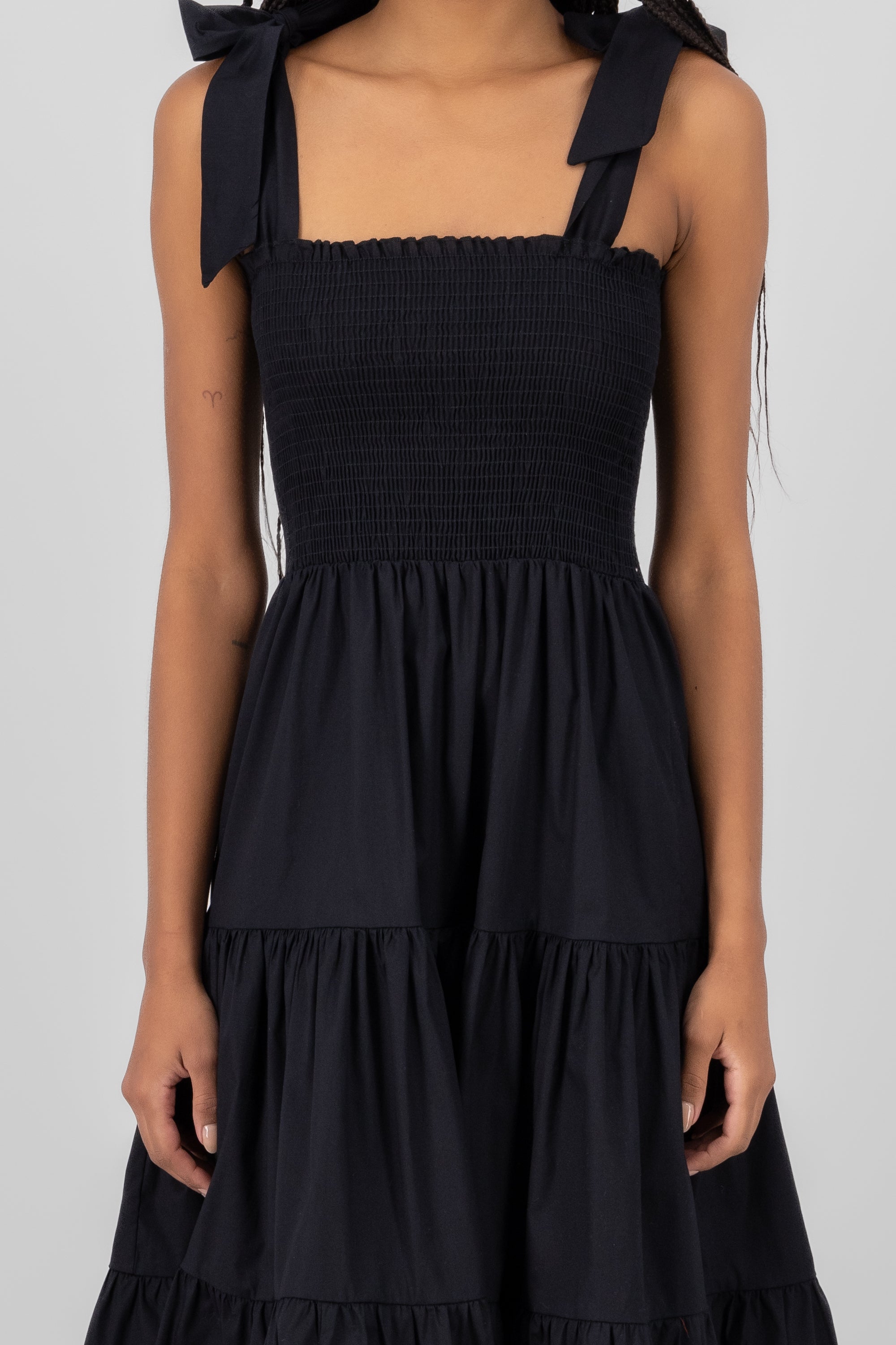 Vestido midi olanes NEGRO