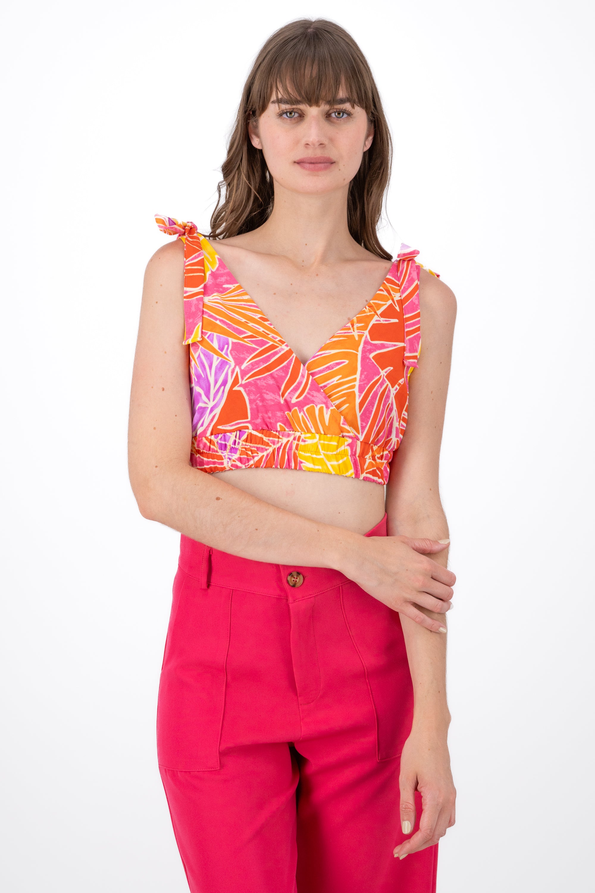 Top Crop Detalle Tirantes ROSA COMBO