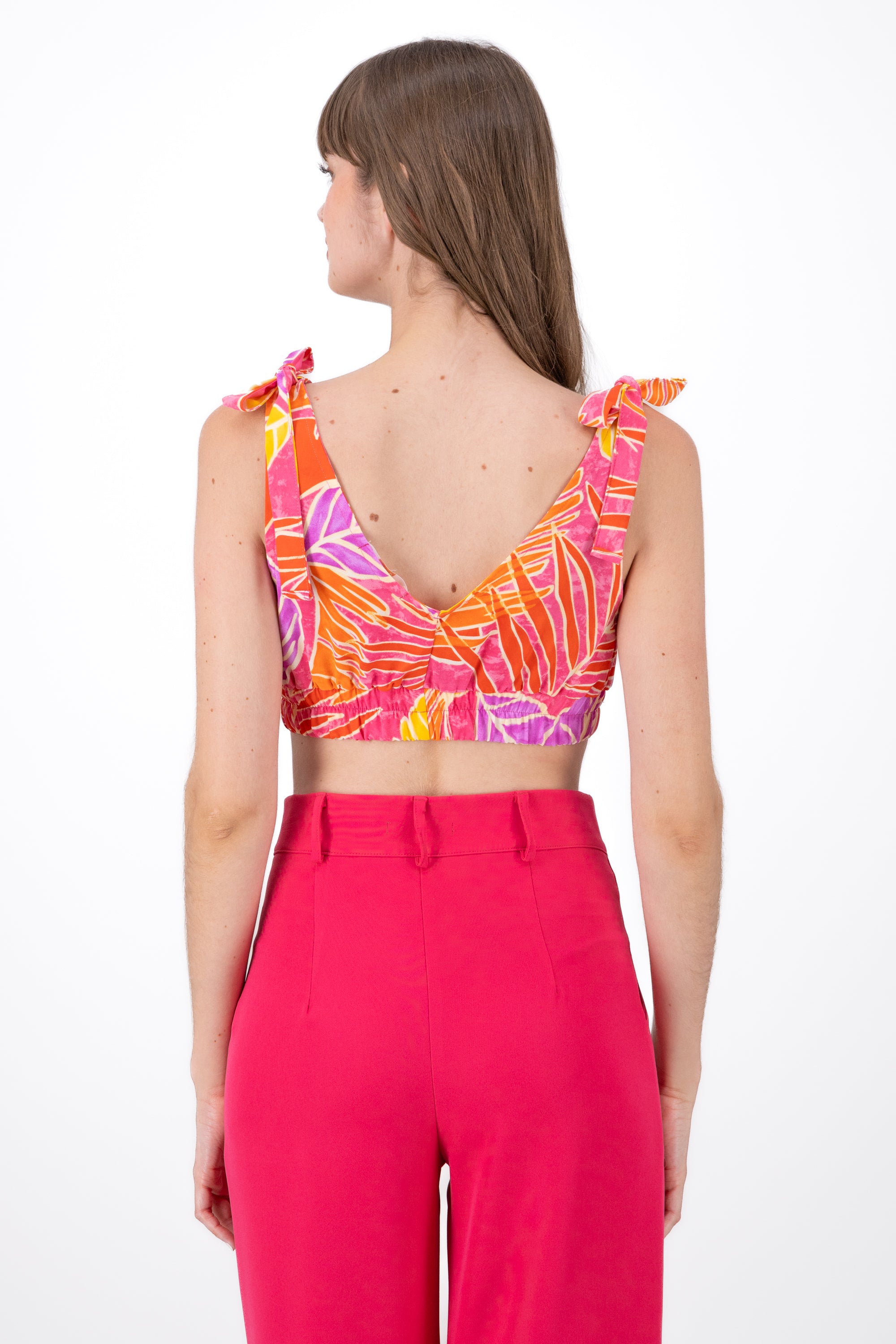 Top Crop Detalle Tirantes ROSA COMBO