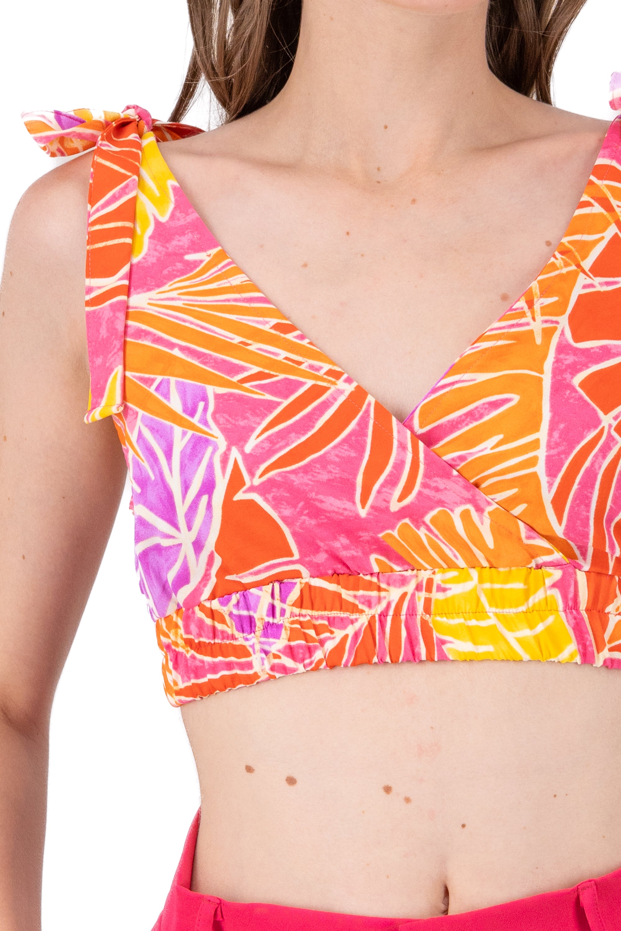 Top Crop Detalle Tirantes ROSA COMBO