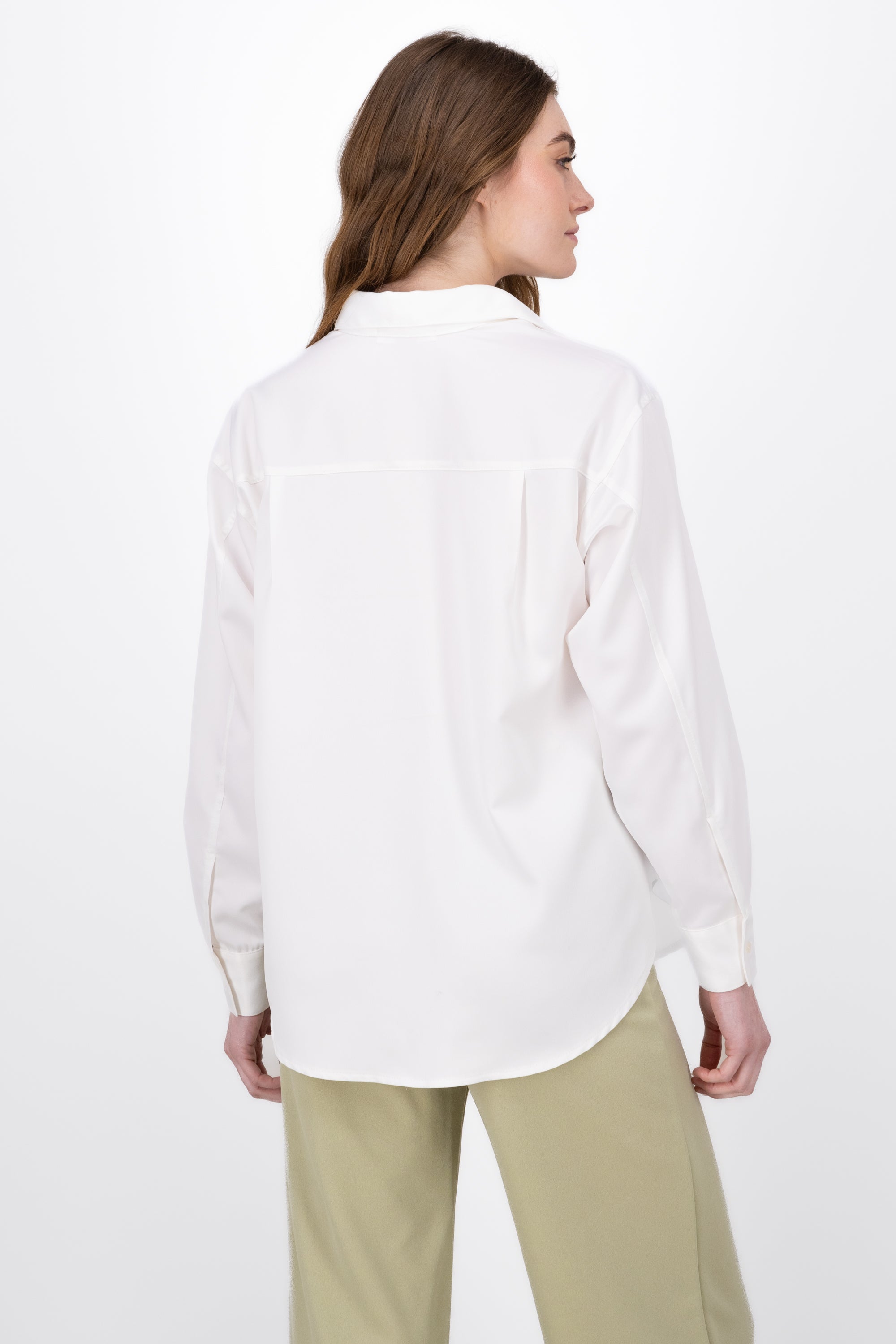 Long shirt Saten WHITE