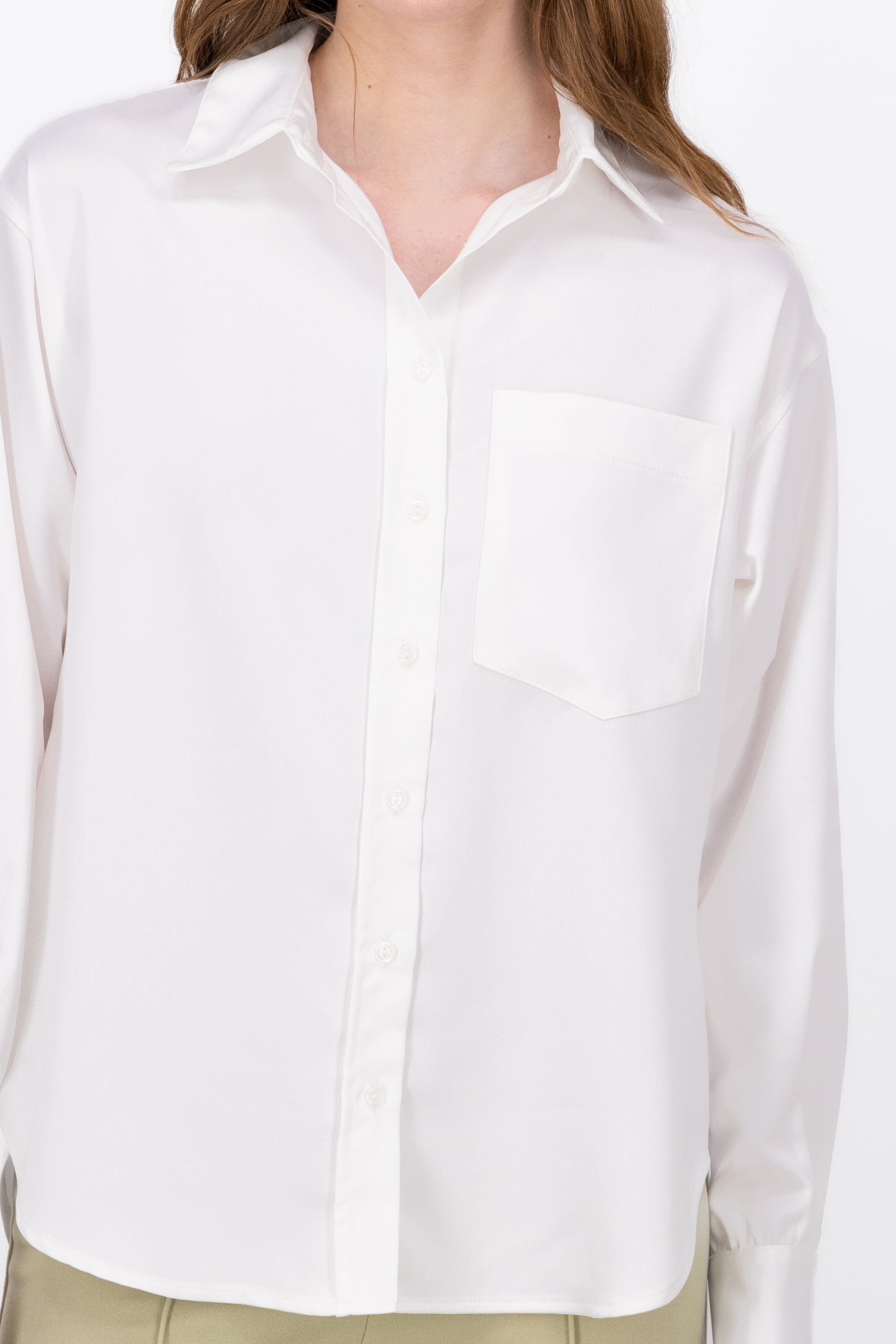 Long shirt Saten WHITE