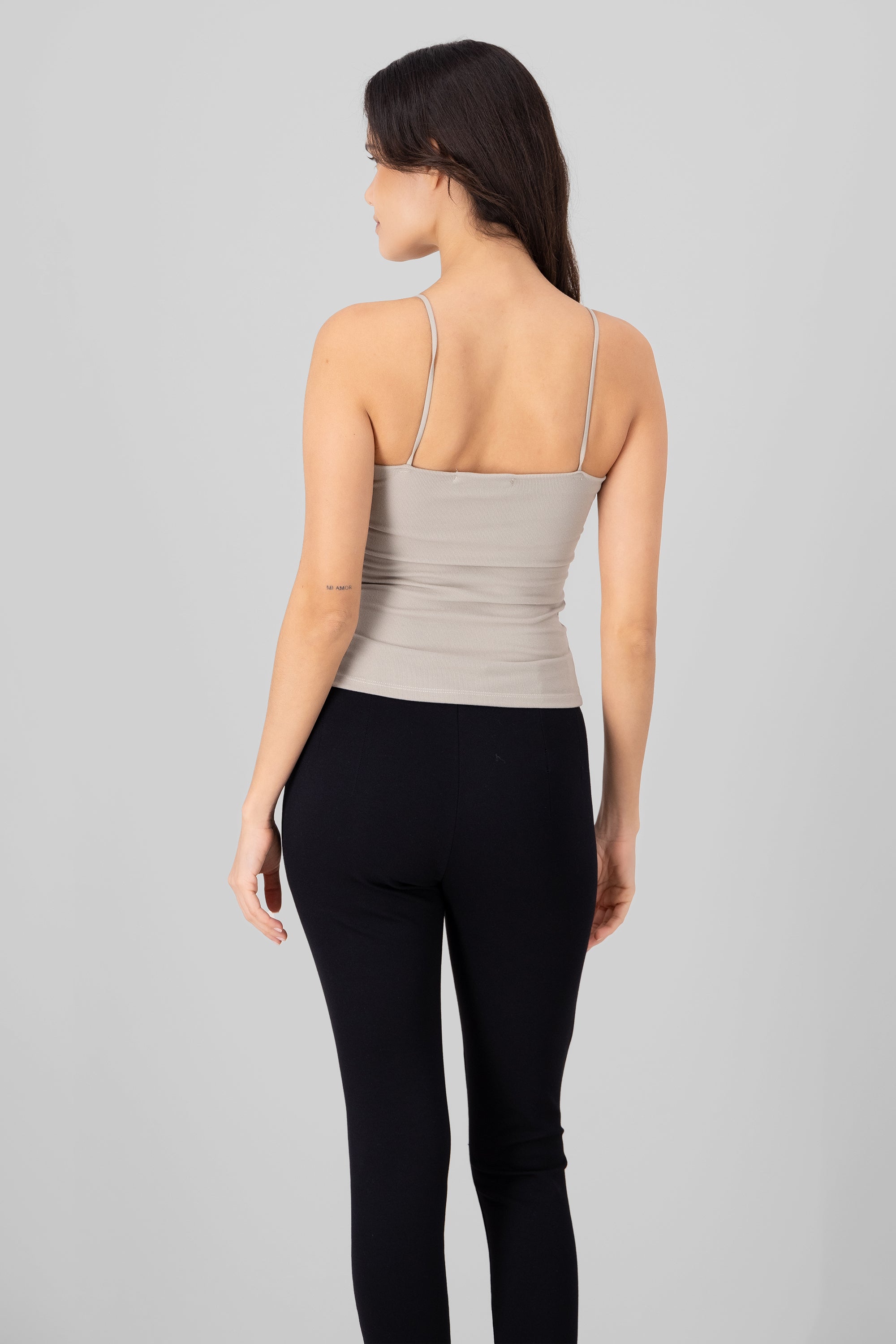 Drapeado top with glasses GREY