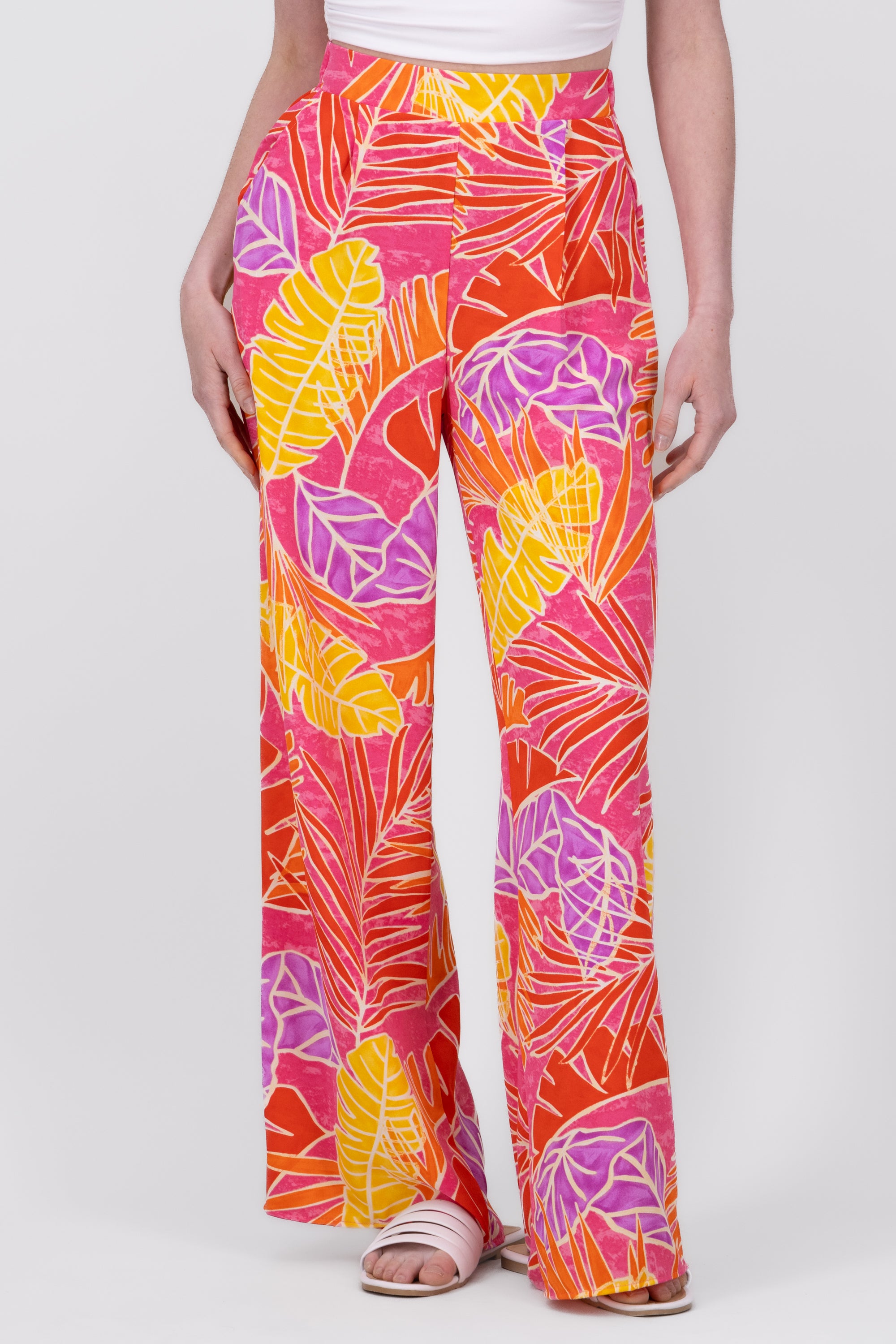 Pants wide detail tweezers Rosa Combo
