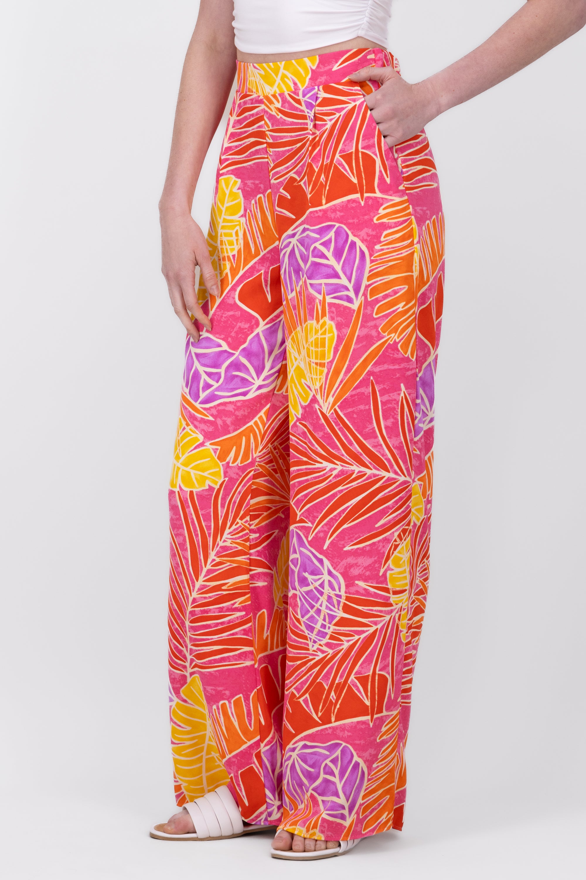 Pants wide detail tweezers Rosa Combo
