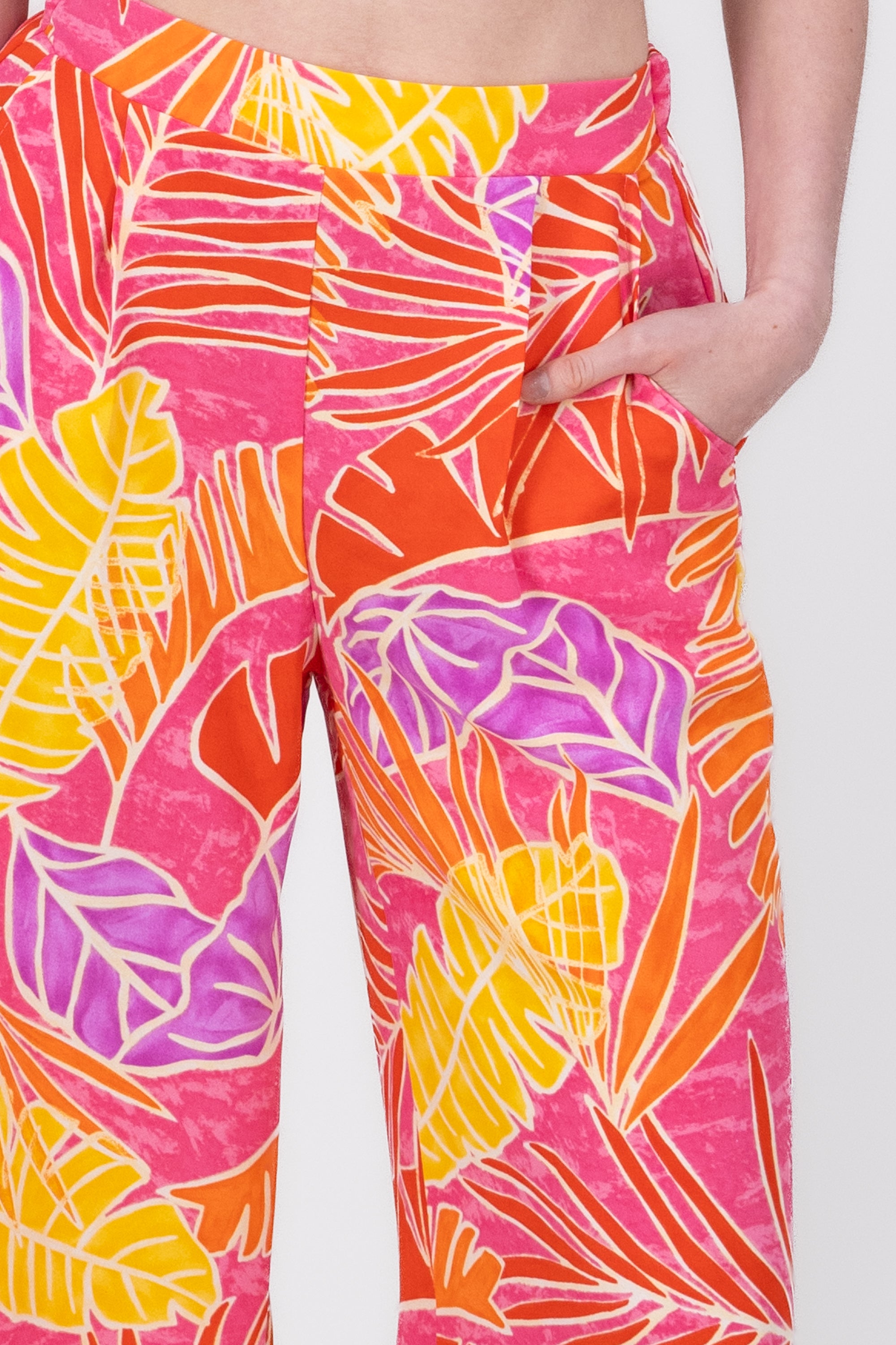Pants wide detail tweezers Rosa Combo