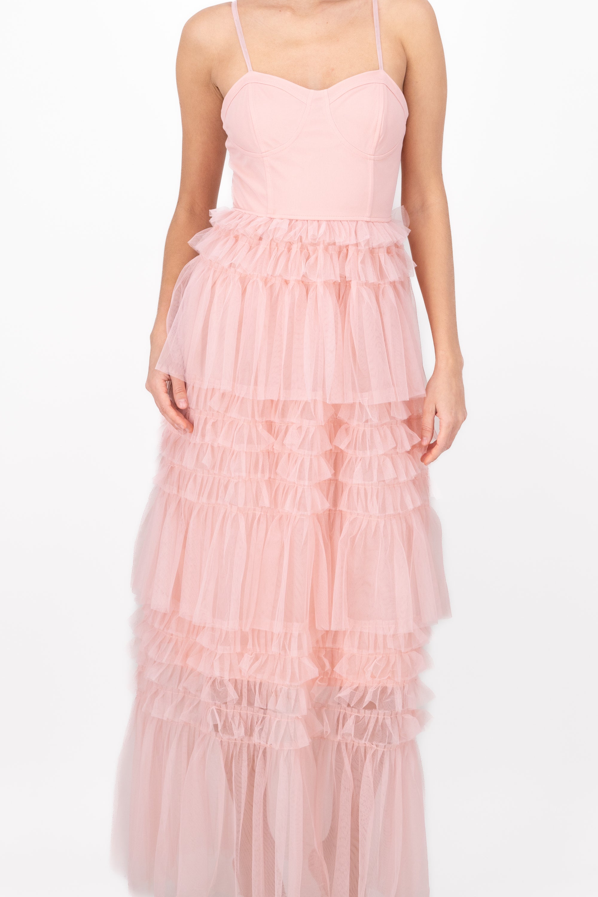 Maxi vestido mesh olanes PALO DE ROSA